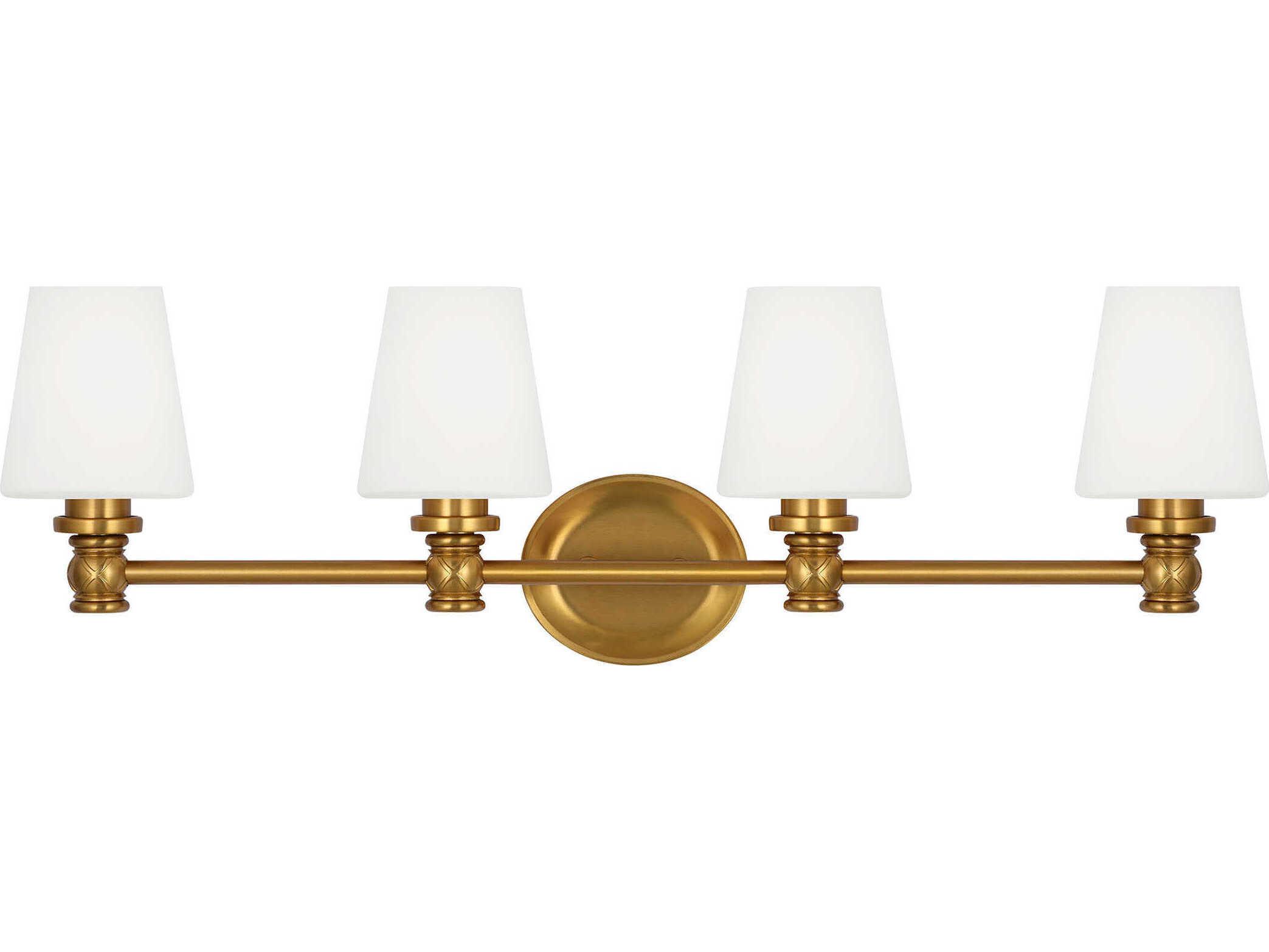 Visual Comfort Studio Xavierre 4-Light Burnished Brass Vanity Light