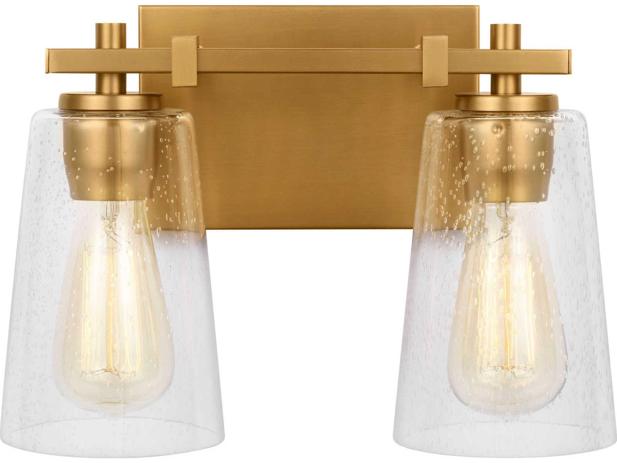 Visual Comfort Studio Mercer 2-Light Burnished Brass Vanity Light