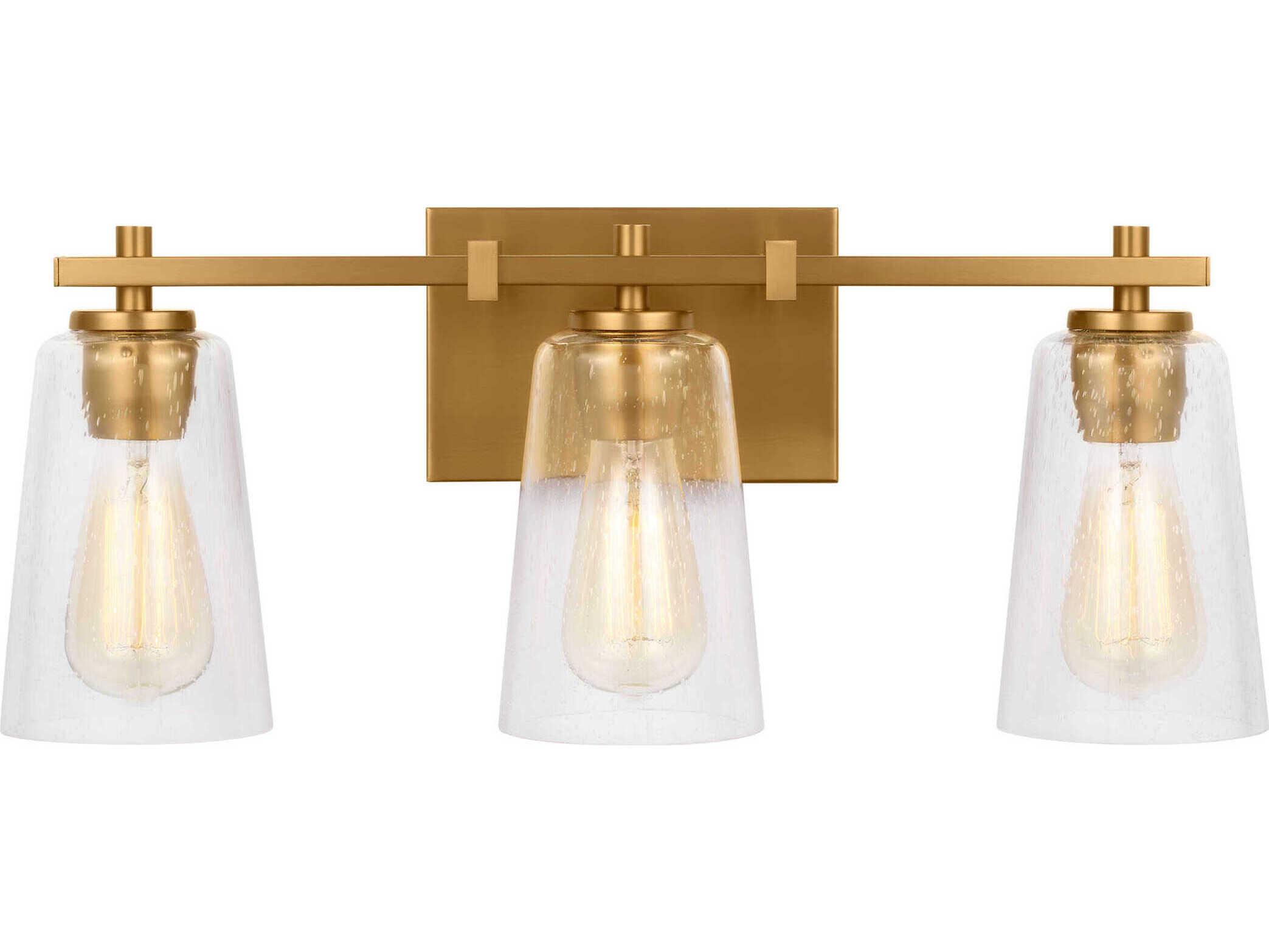 Visual Comfort Studio Mercer 3-Light Burnished Brass Vanity Light