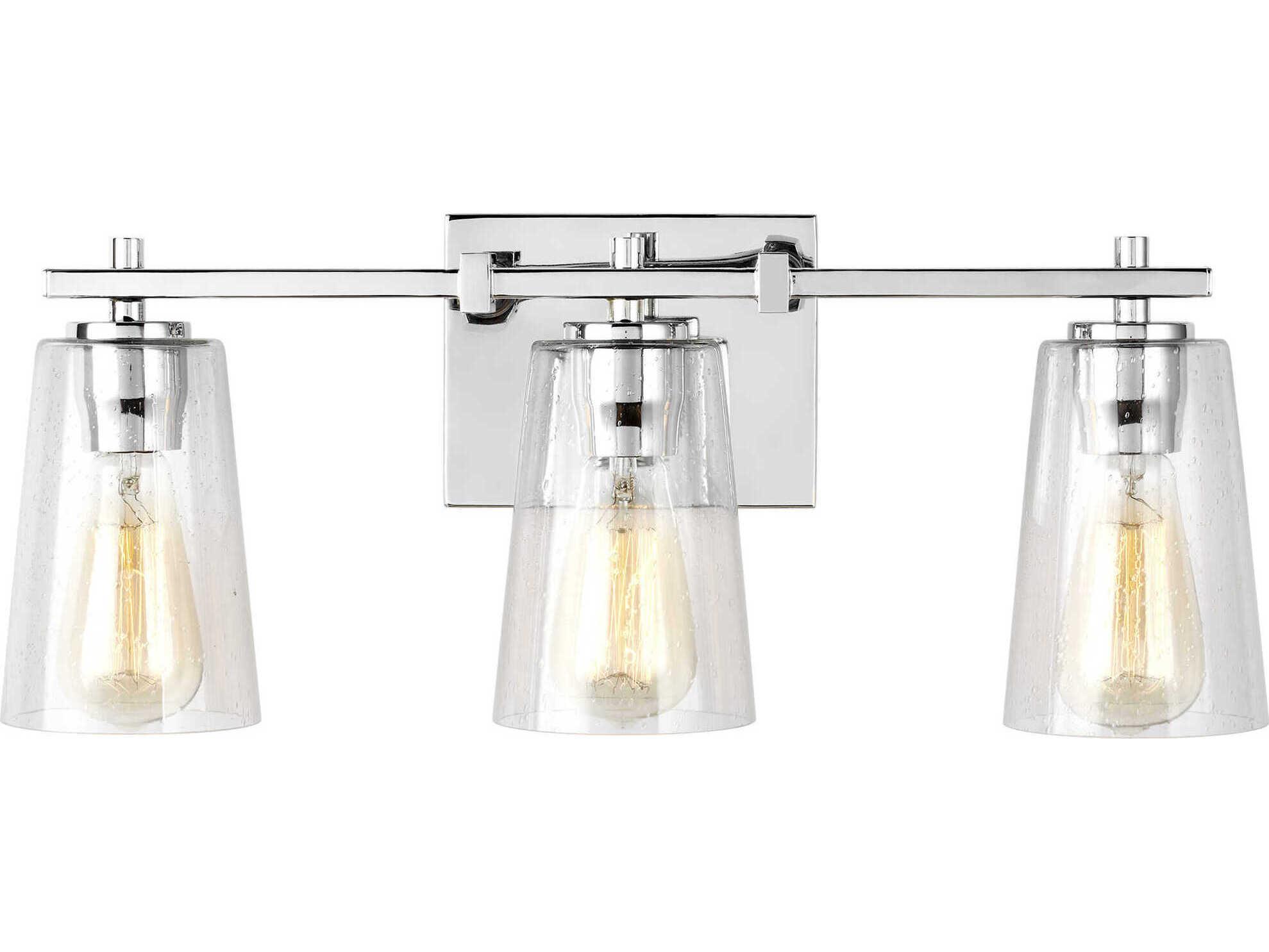 Visual Comfort Studio Mercer 3-Light Chrome Vanity Light