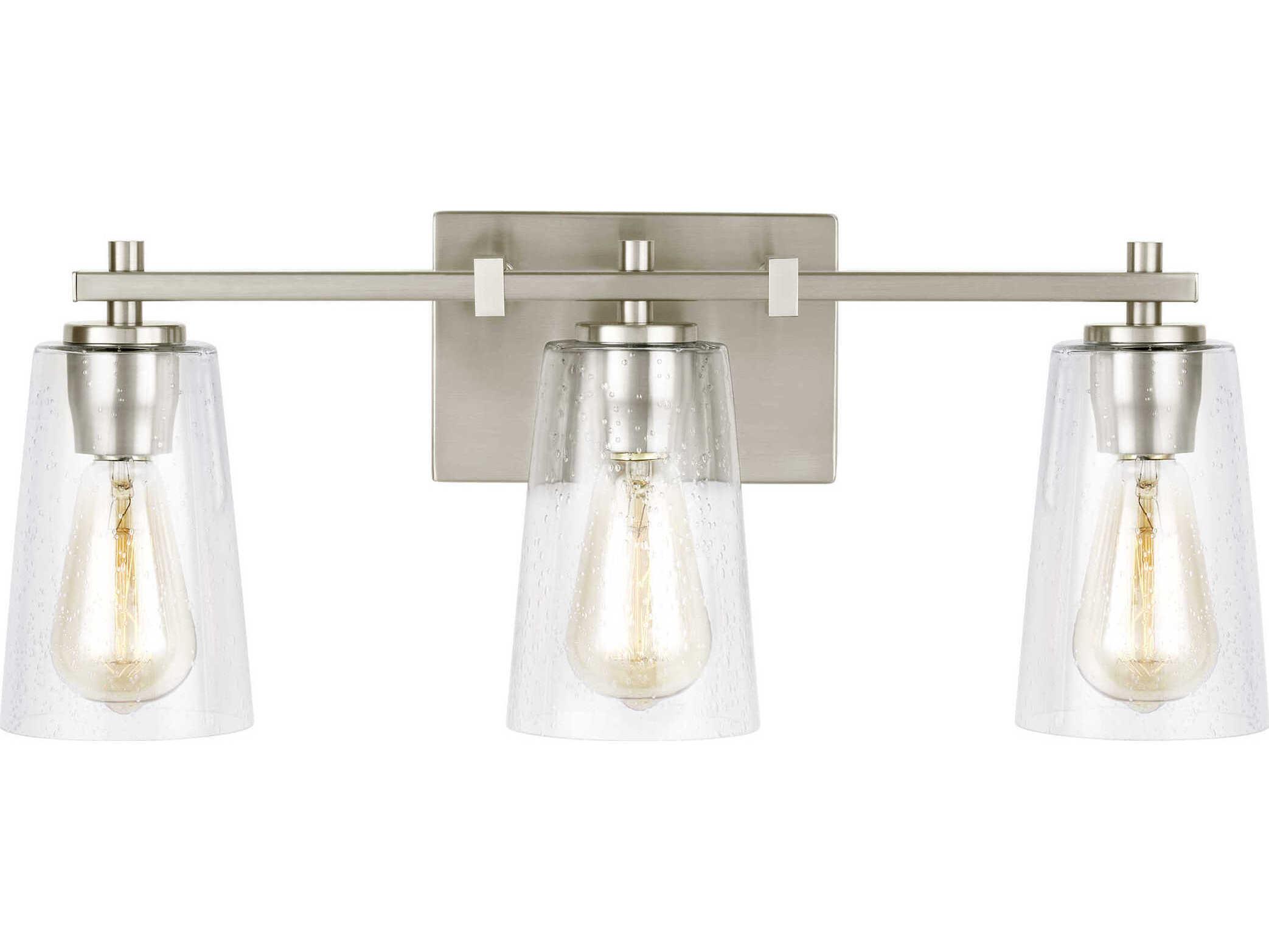 Visual Comfort Studio Mercer 3-Light Satin Nickel Vanity Light