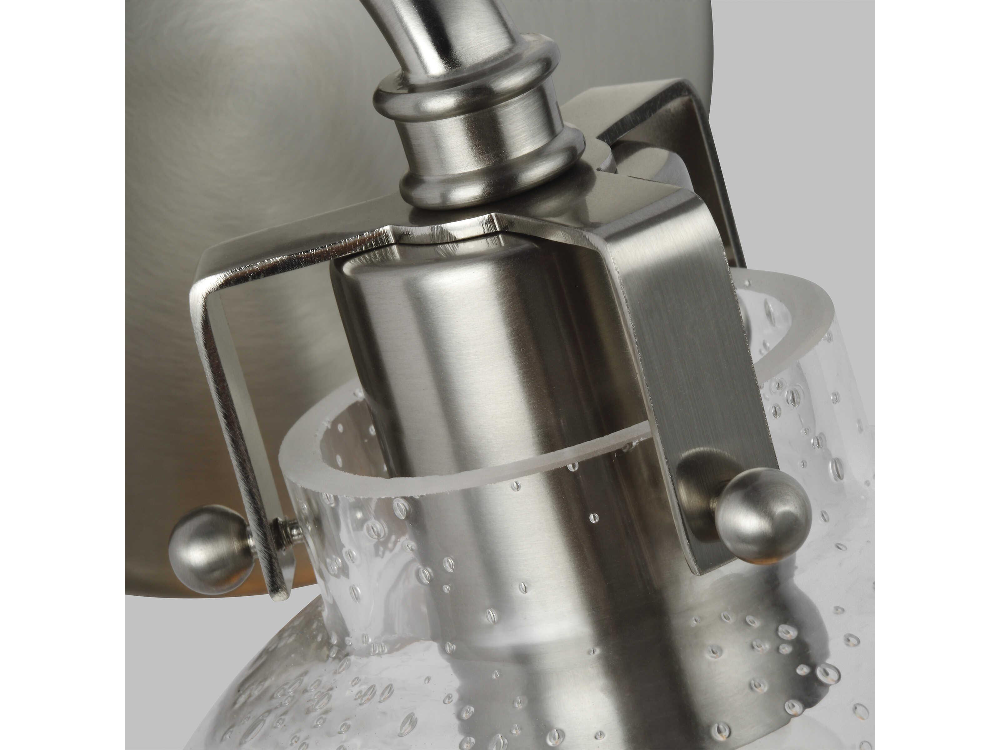 Visual Comfort Studio Clara 1-Light Satin Nickel Wall Sconce