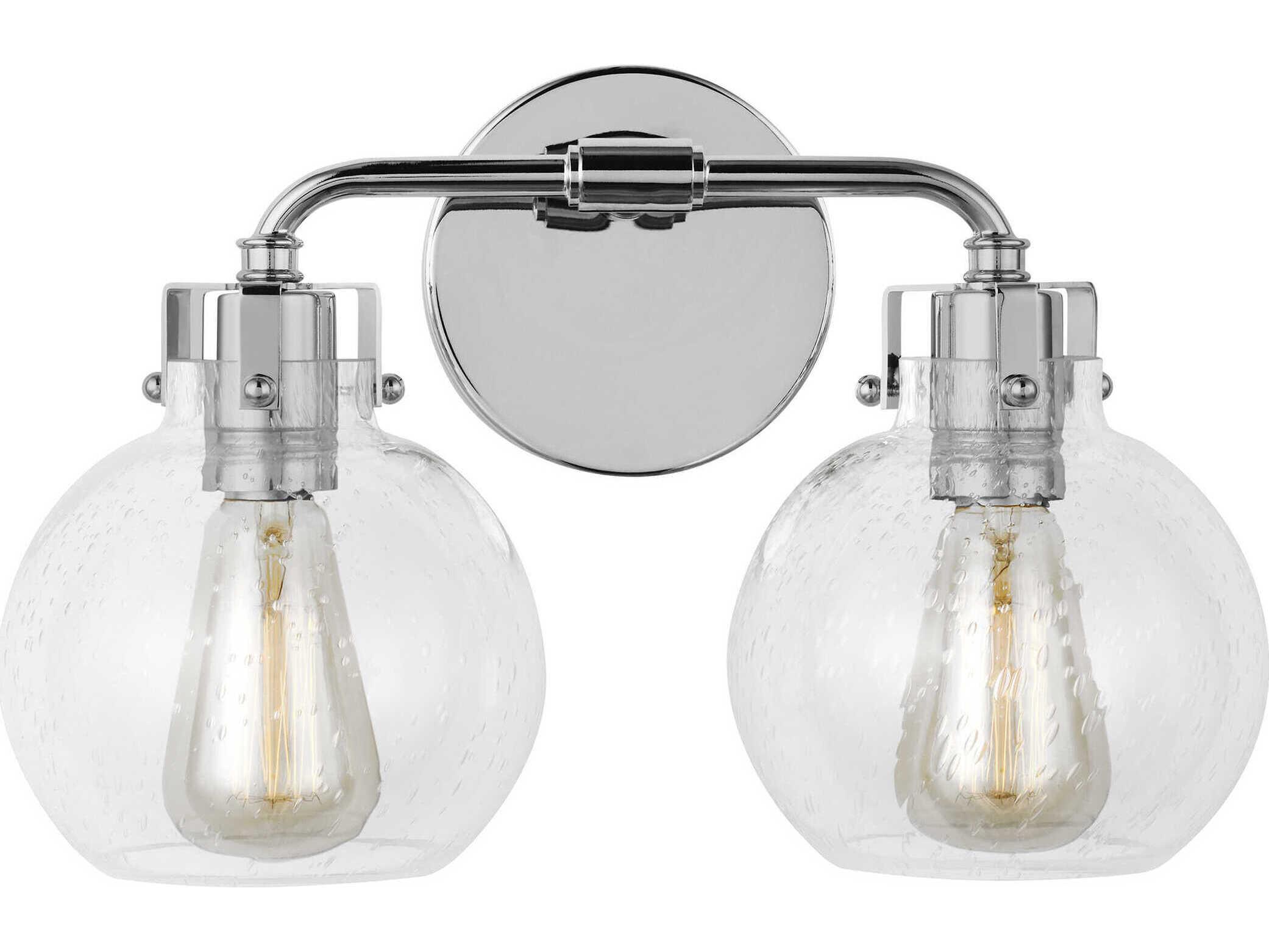 Visual Comfort Studio Clara 2-Light Chrome Vanity Light