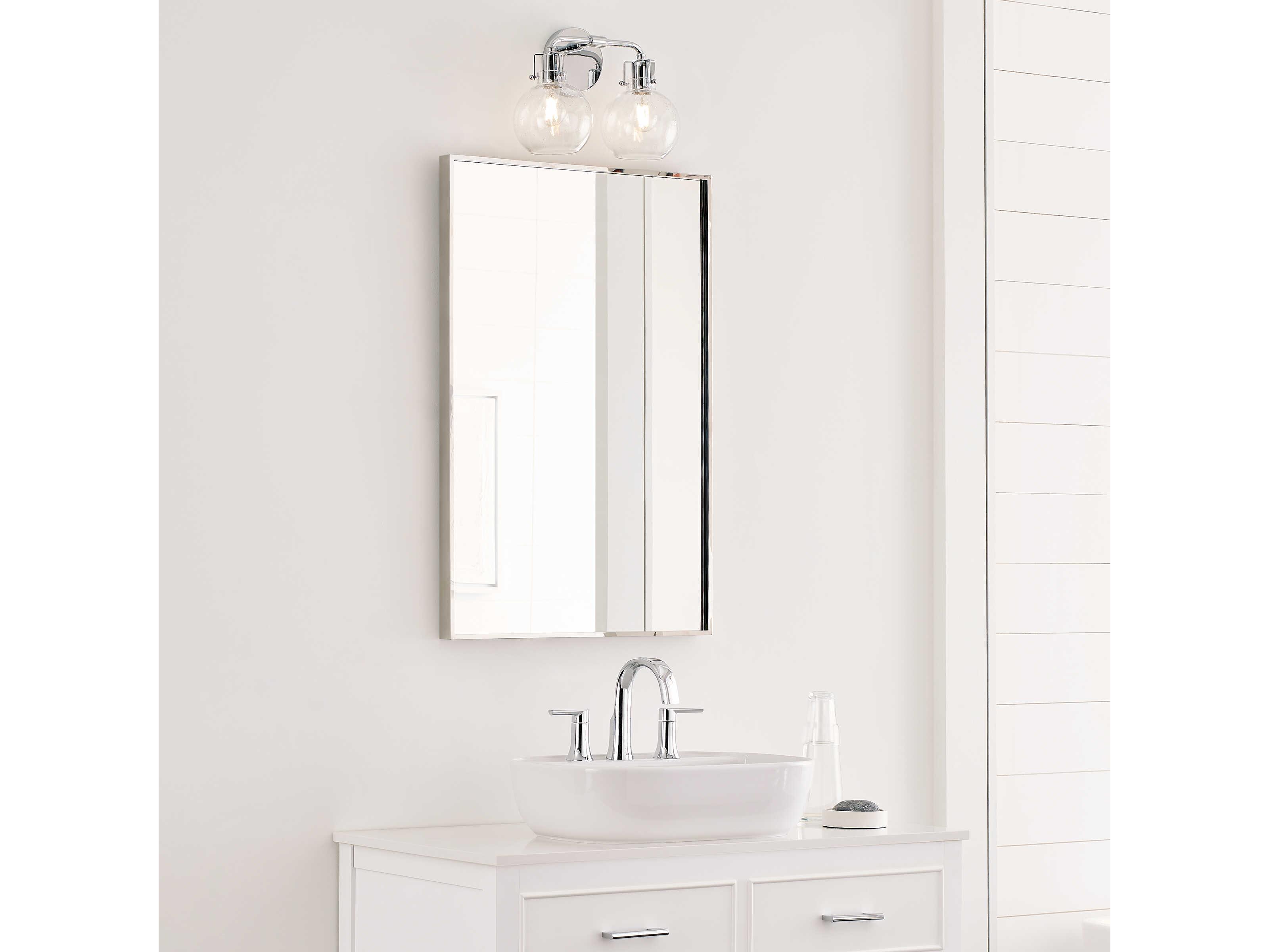 Visual Comfort Studio Clara 2-Light Chrome Vanity Light