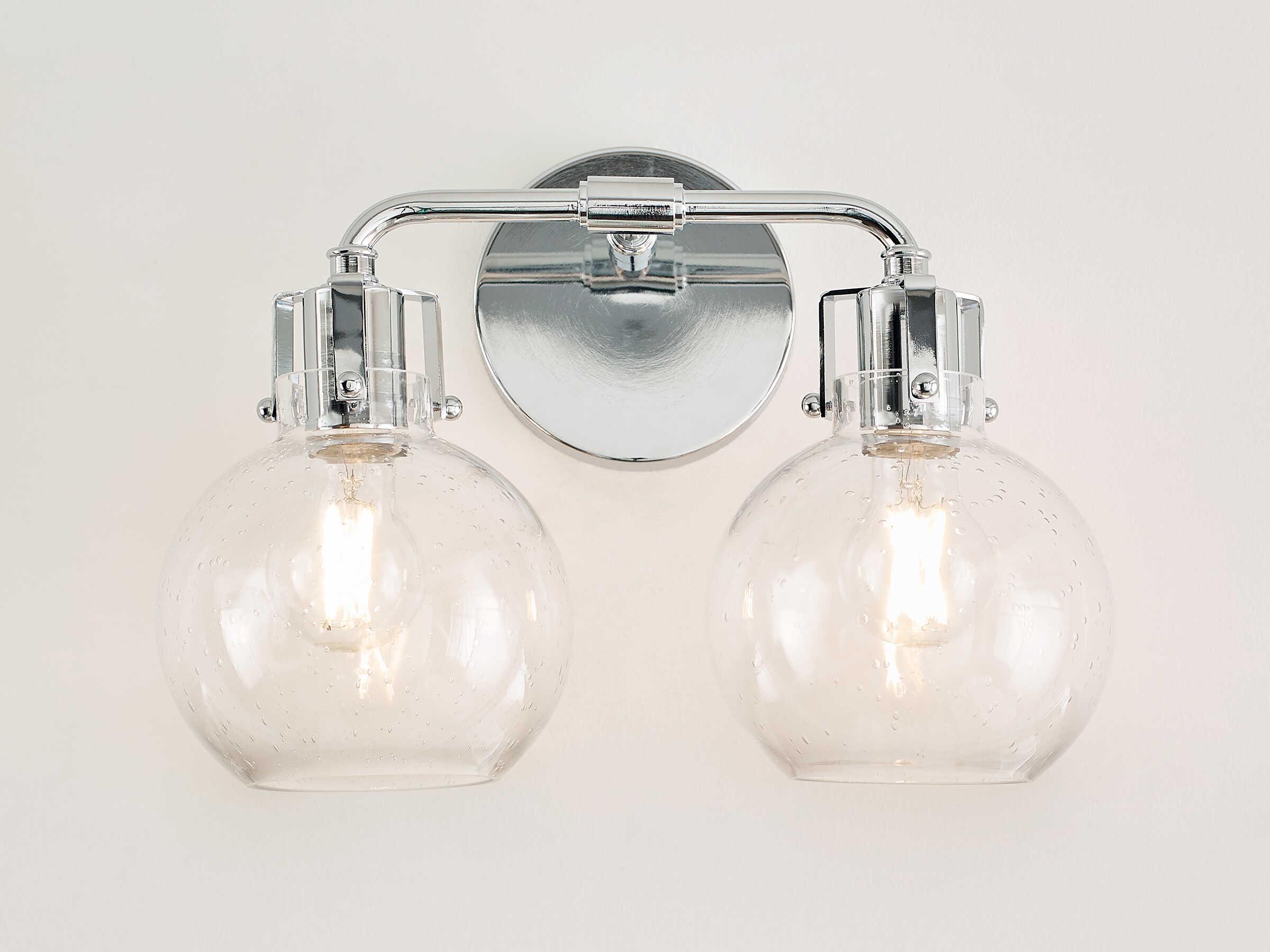 Visual Comfort Studio Clara 2-Light Chrome Vanity Light