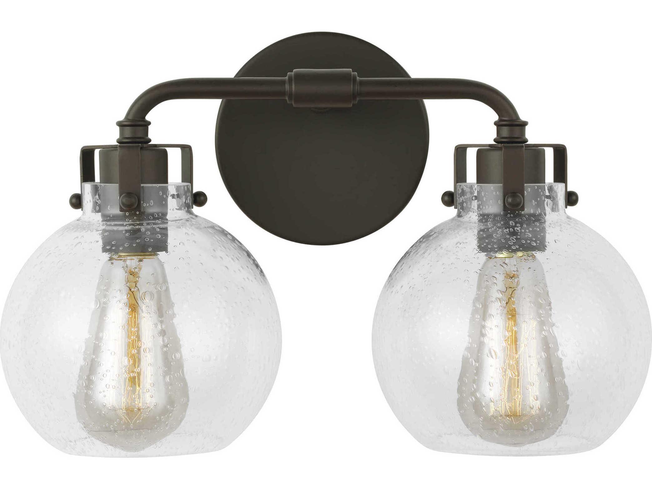 Visual Comfort Studio Clara 2-Light Oil Rubbed Bronze Vanity Light