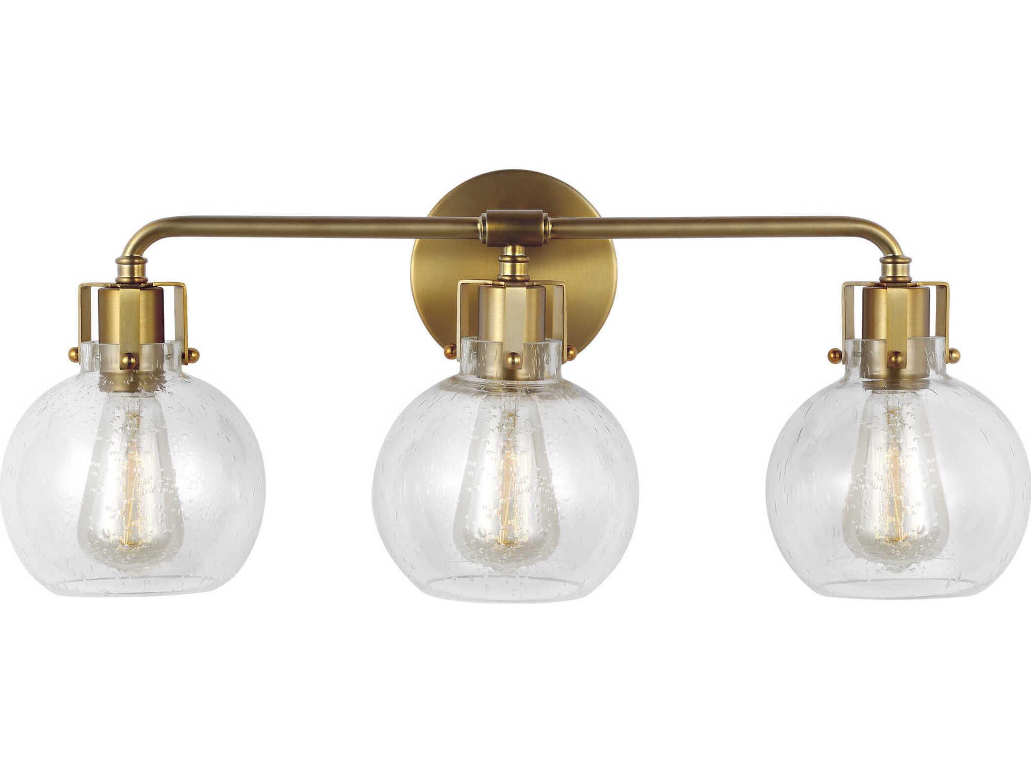 Visual Comfort Studio Clara 3-Light Burnished Brass Vanity Light