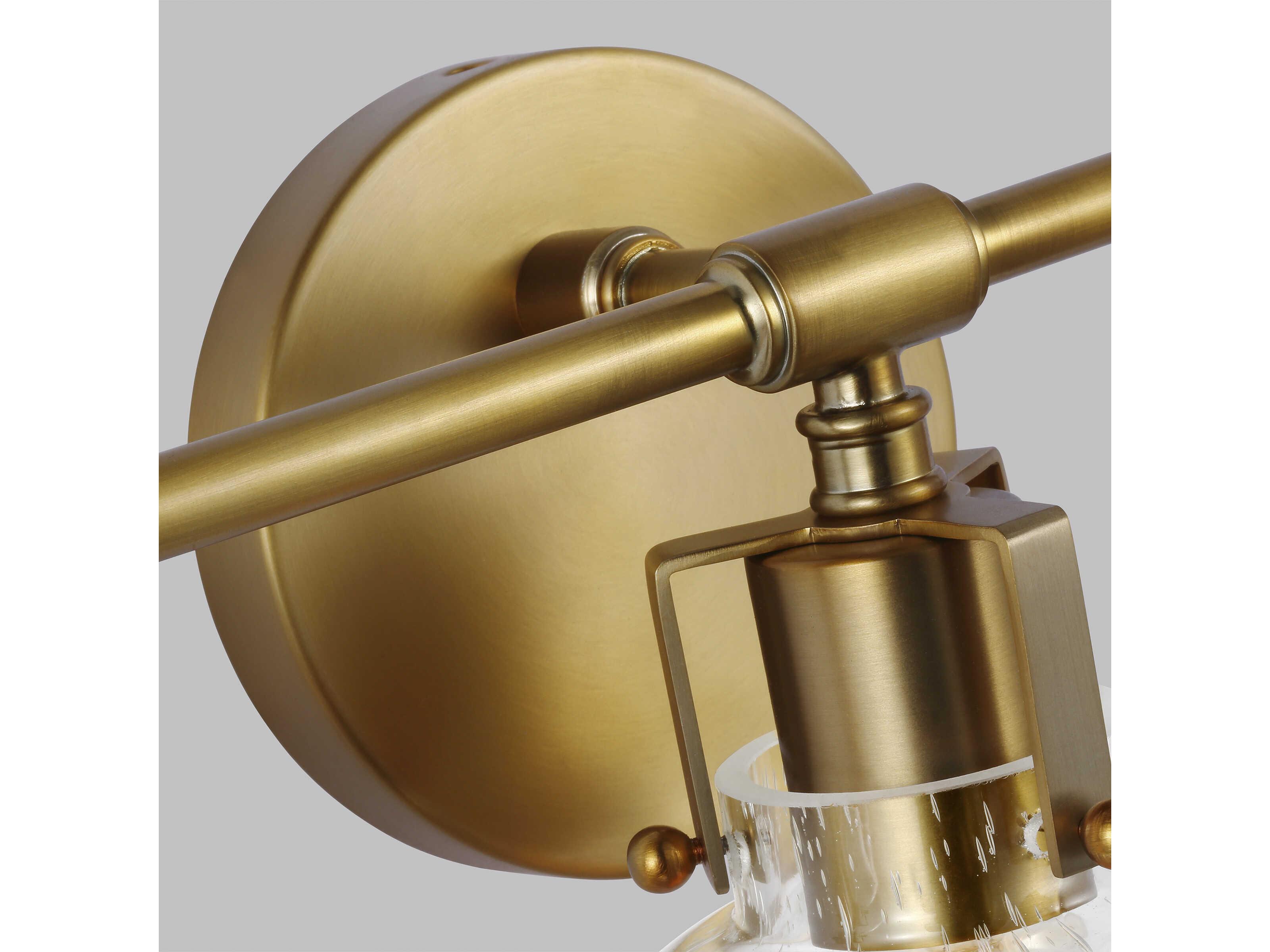 Visual Comfort Studio Clara 3-Light Burnished Brass Vanity Light