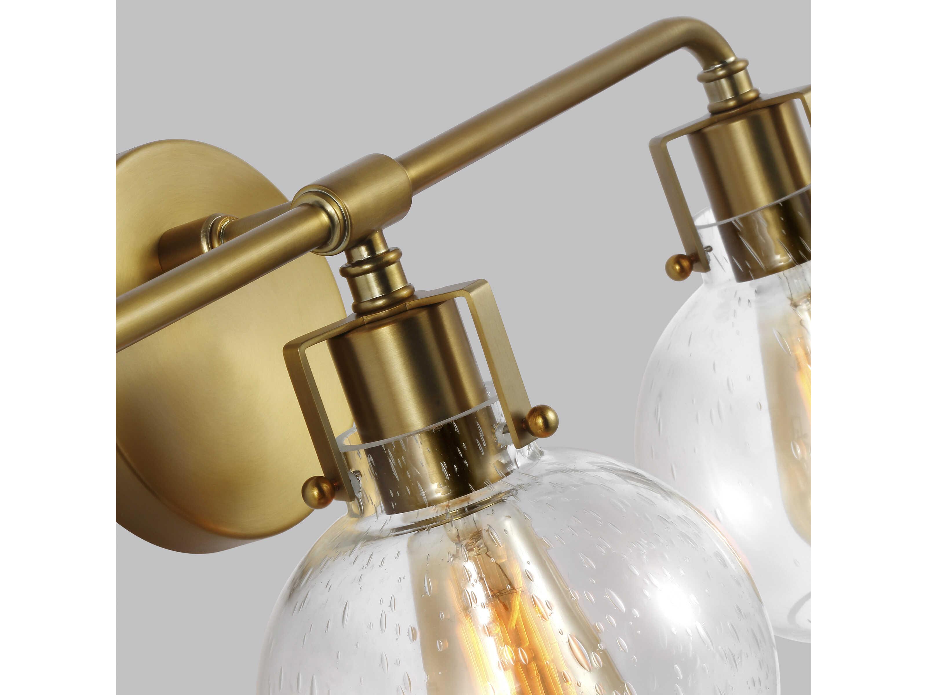 Visual Comfort Studio Clara 3-Light Burnished Brass Vanity Light