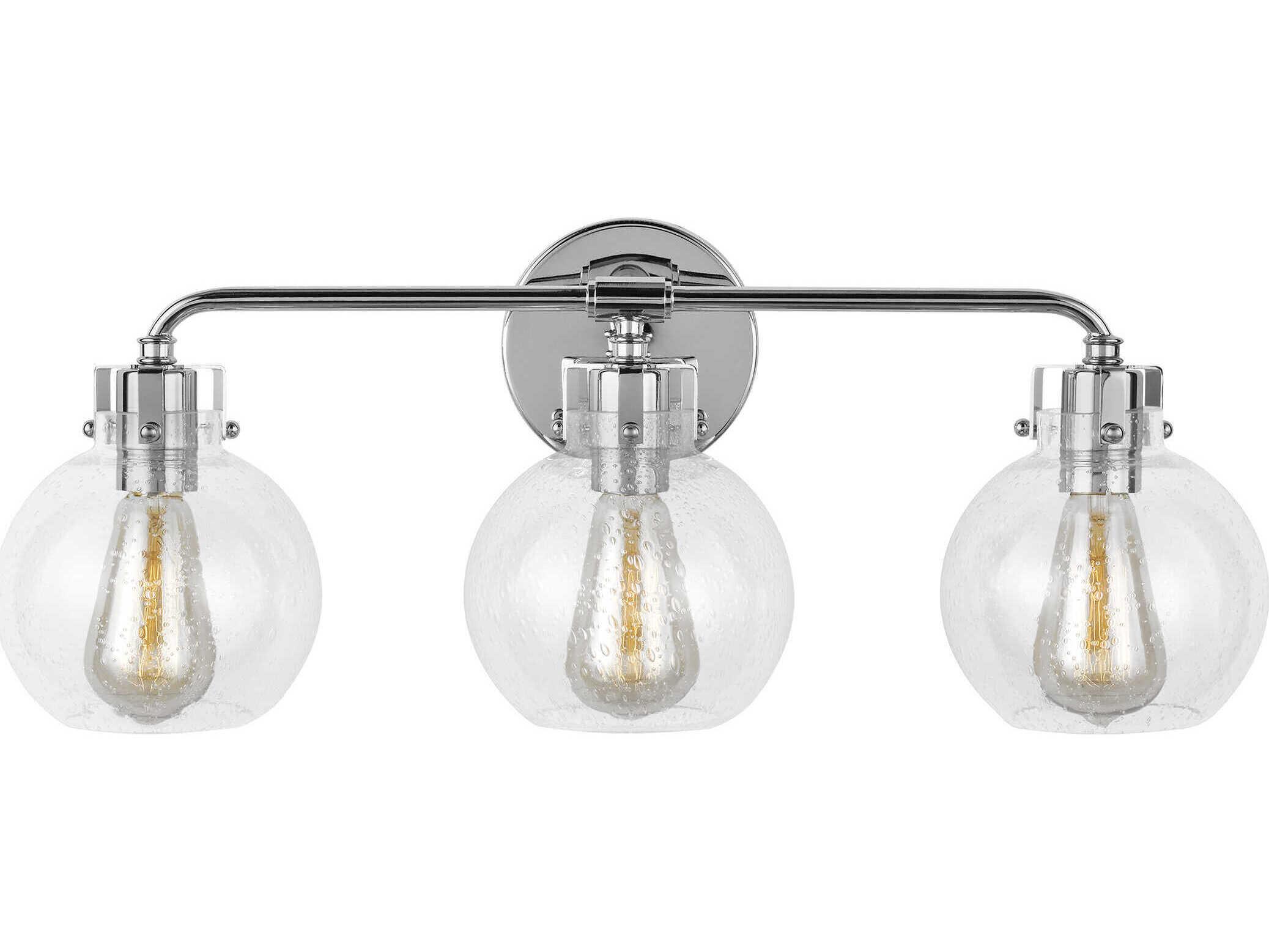 Visual Comfort Studio Clara 3-Light Chrome Vanity Light