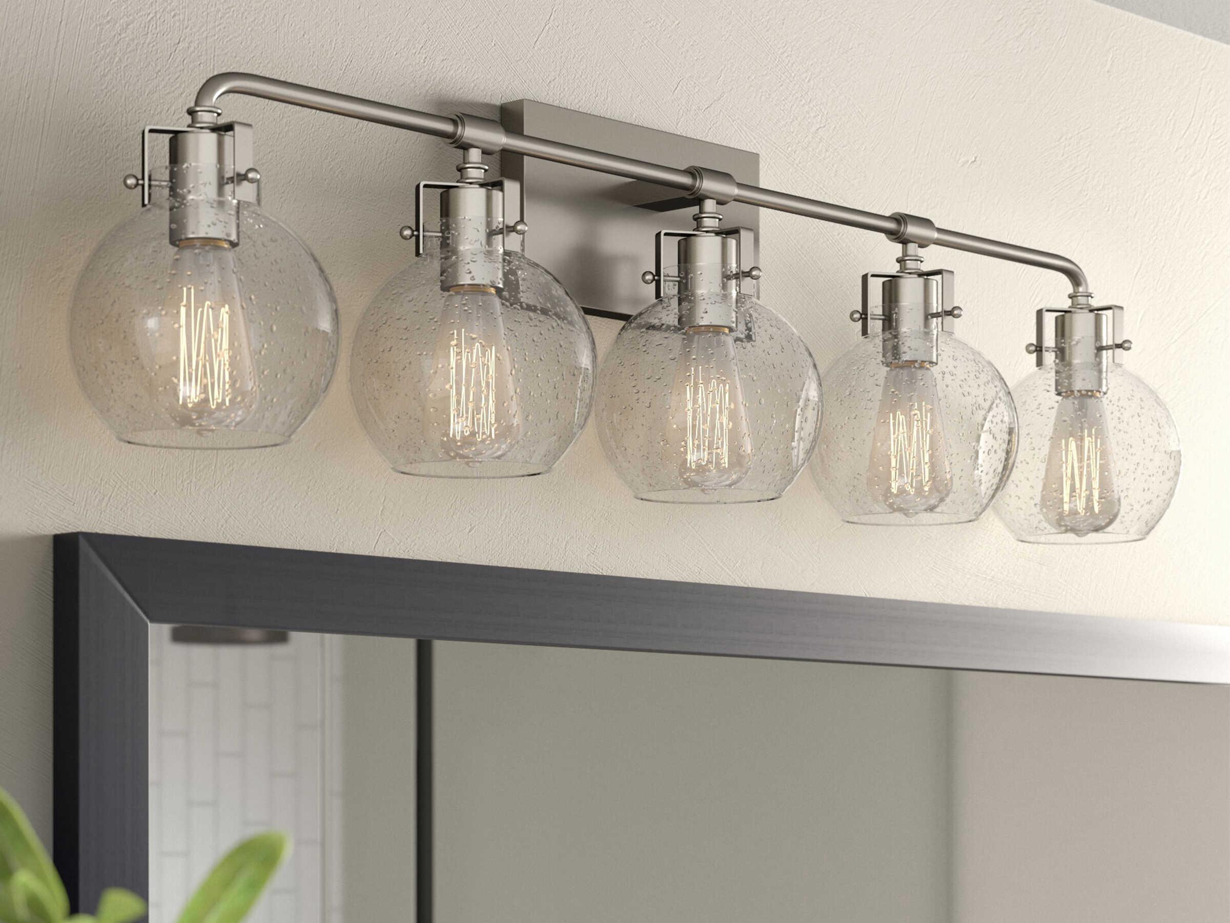 Visual Comfort Studio Clara 5-Light Satin Nickel Vanity Light