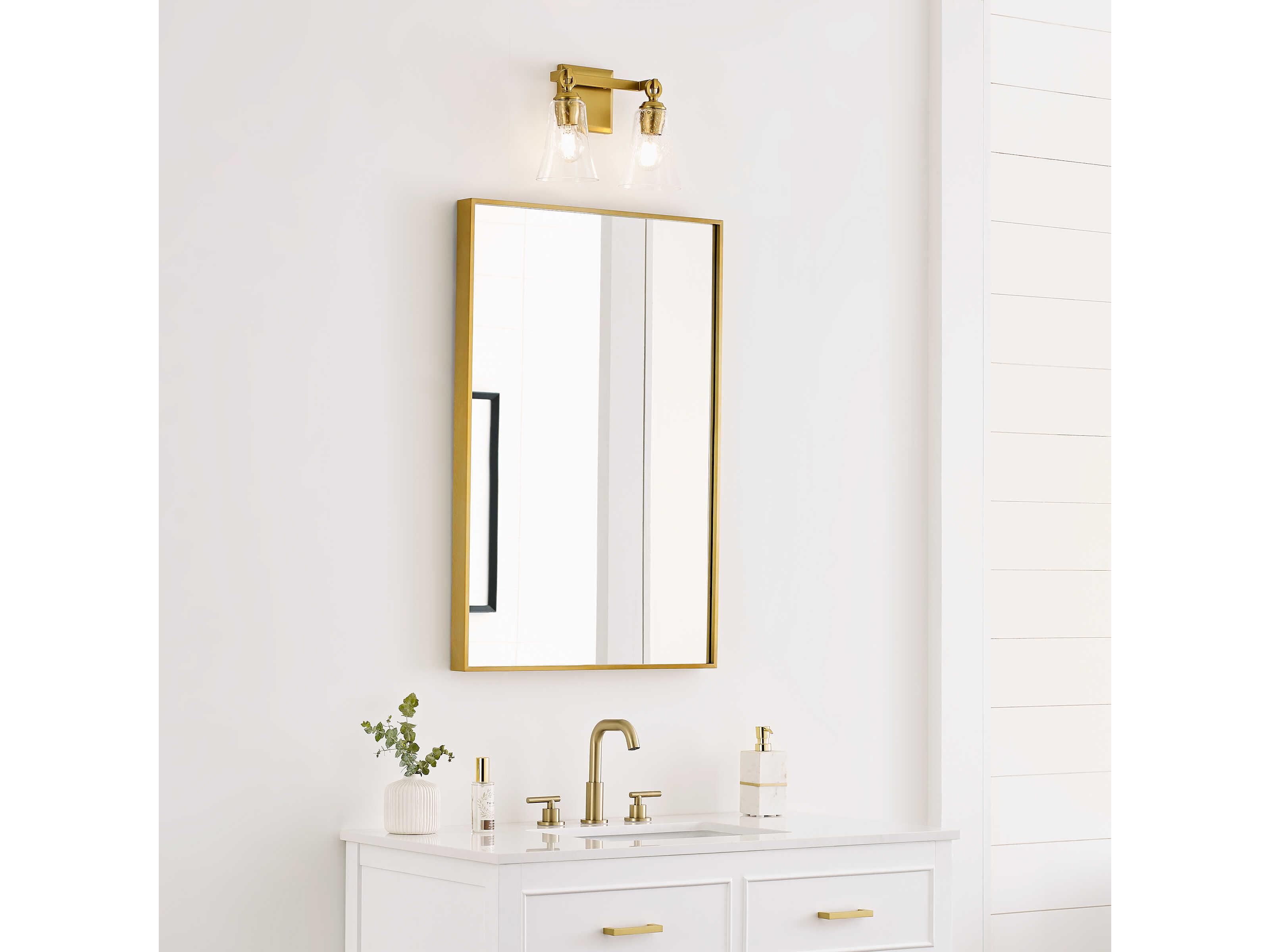 Visual Comfort Studio Monterro 2-Light Burnished Brass Vanity Light