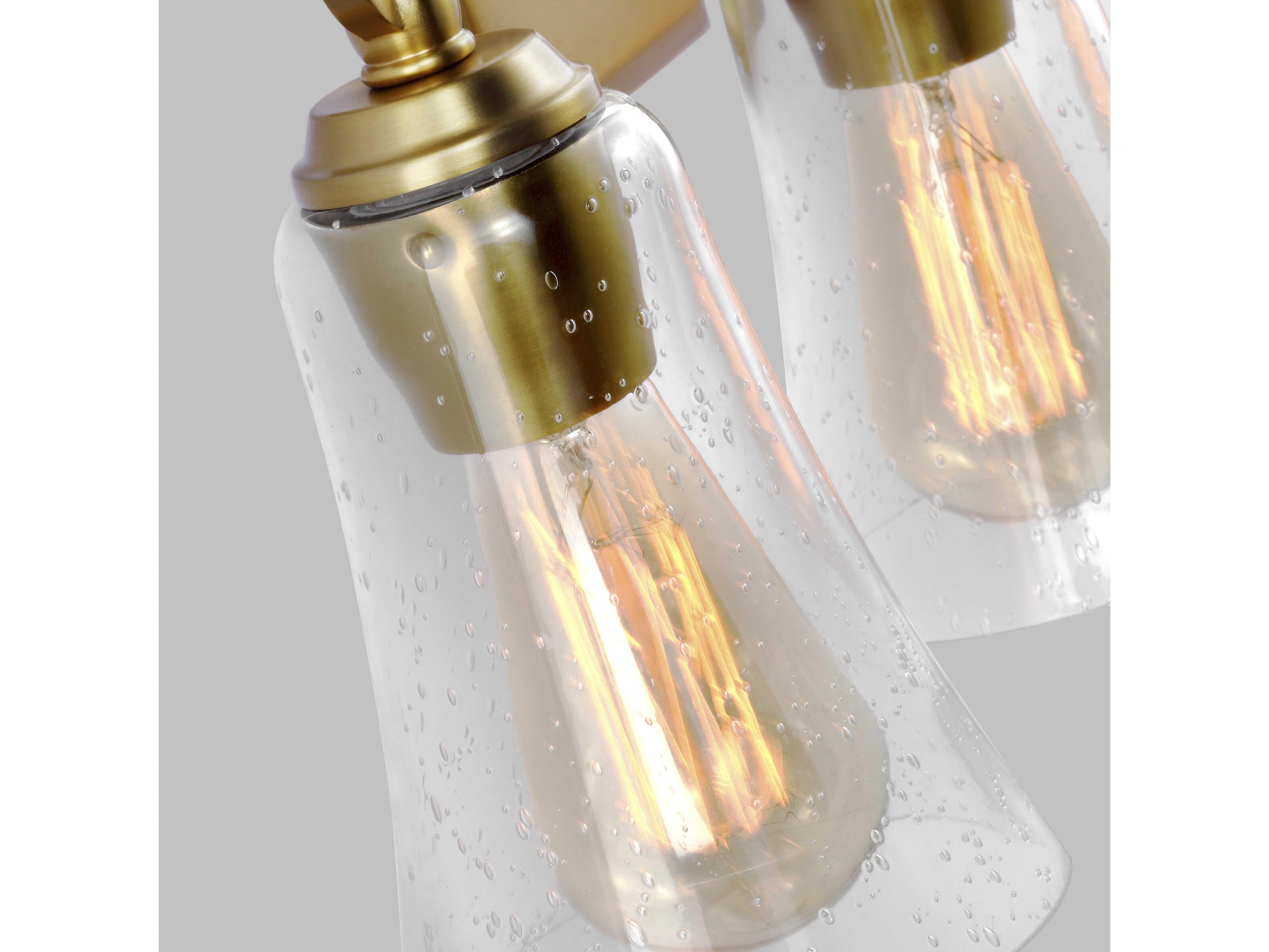 Visual Comfort Studio Monterro 3-Light Burnished Brass Vanity Light