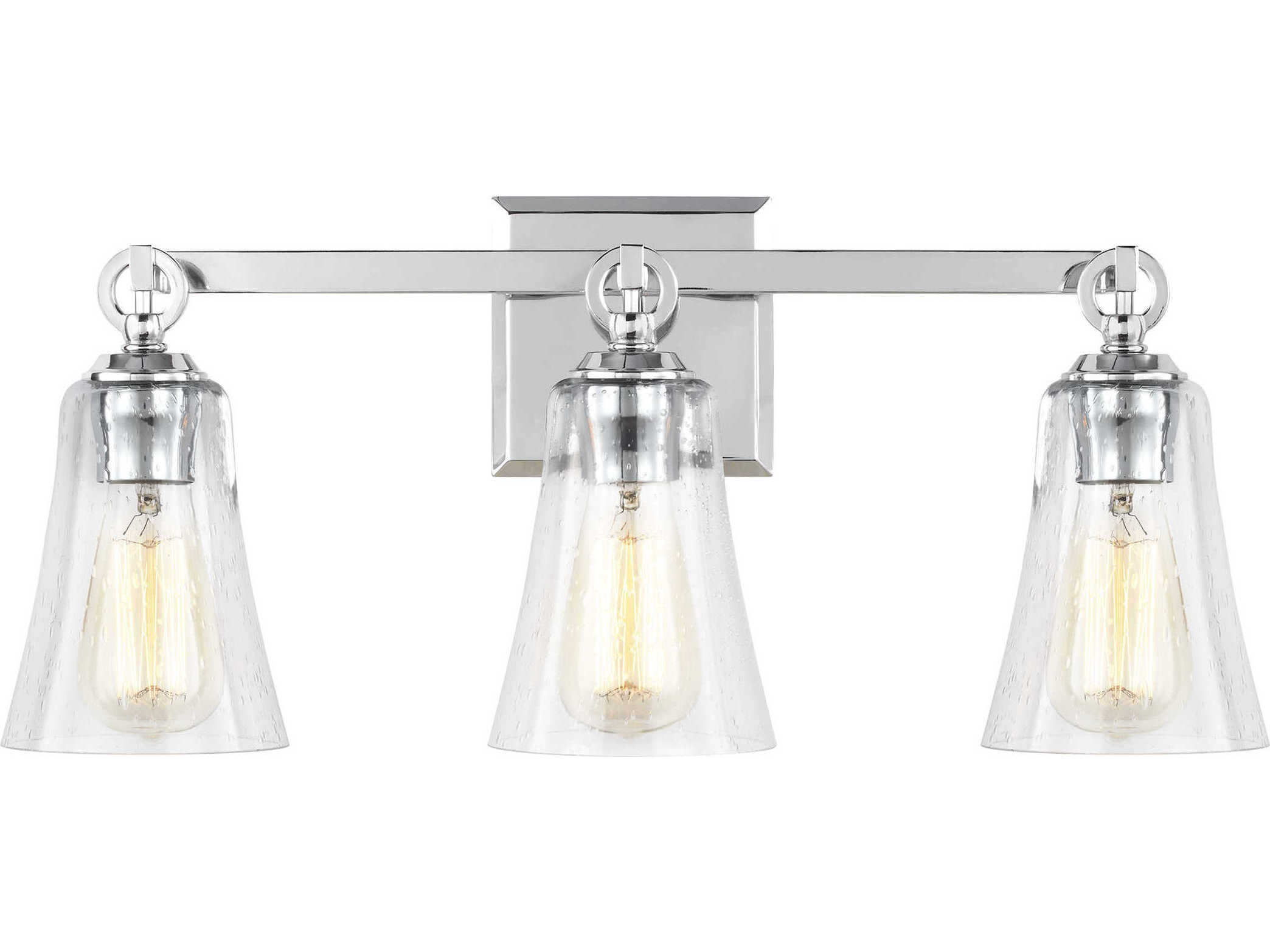 Visual Comfort Studio Monterro 3-Light Chrome Vanity Light