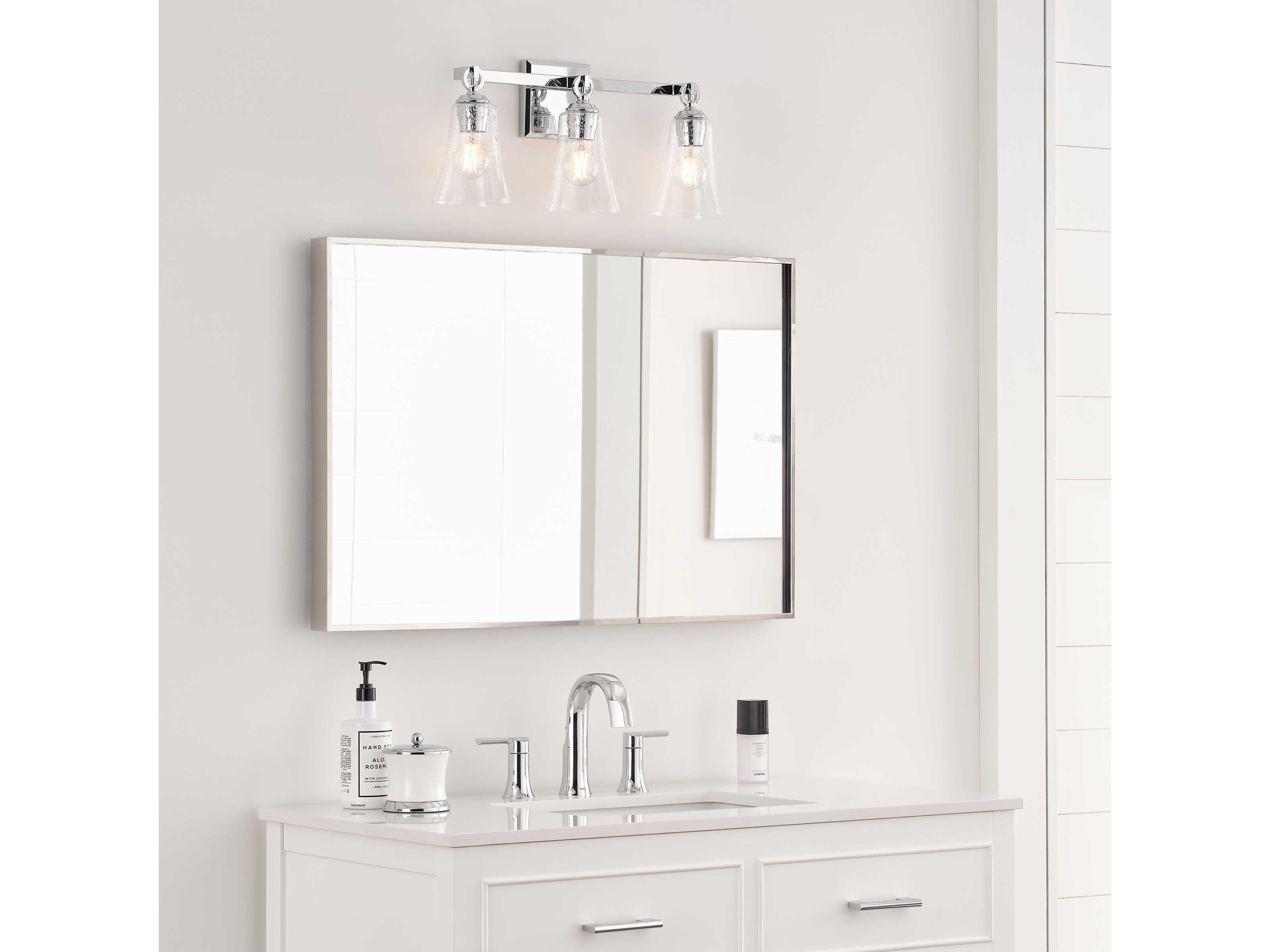 Visual Comfort Studio Monterro 3-Light Chrome Vanity Light