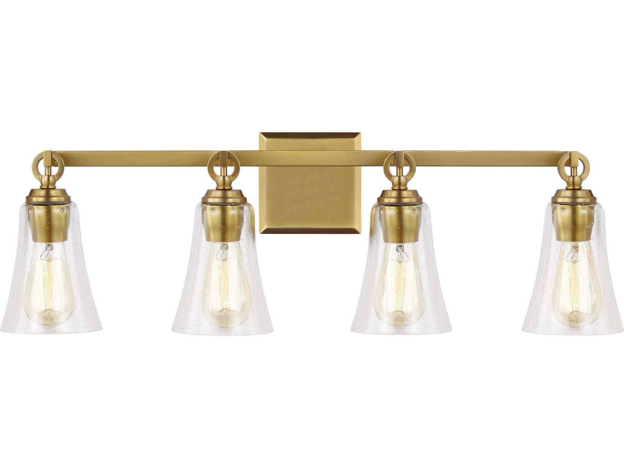 Visual Comfort Studio Monterro 4-Light Burnished Brass Vanity Light