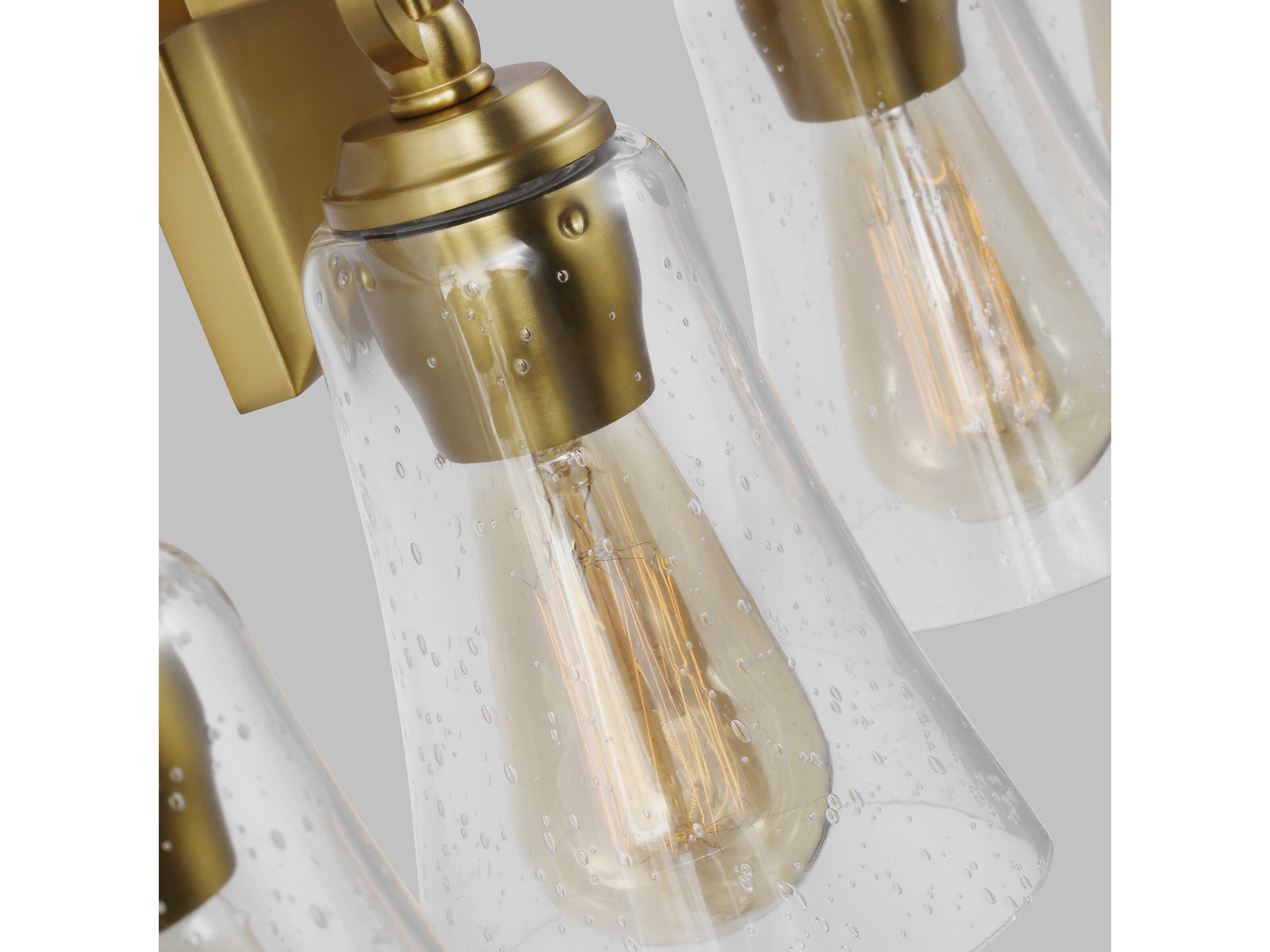 Visual Comfort Studio Monterro 4-Light Burnished Brass Vanity Light