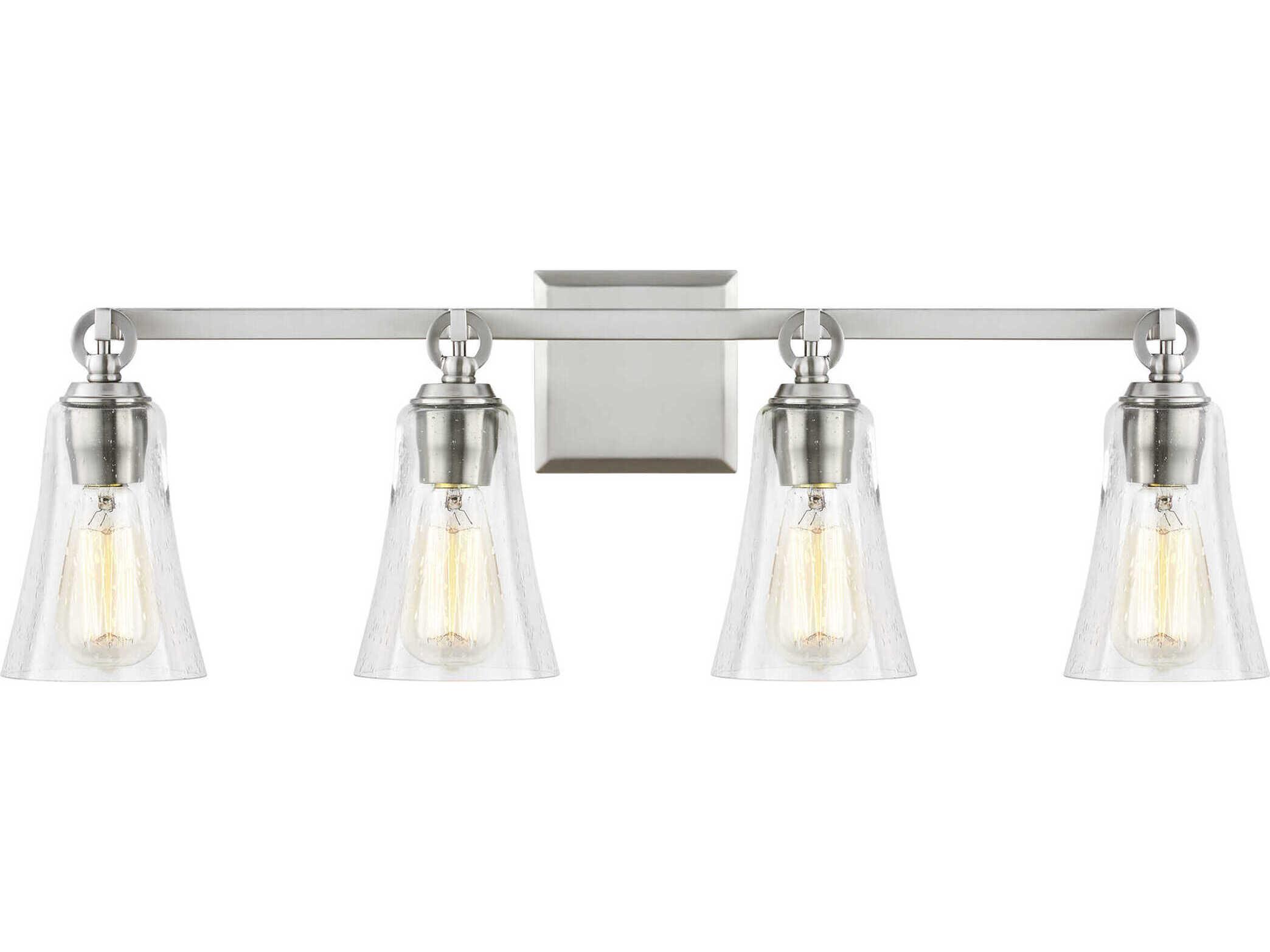 Visual Comfort Studio Monterro 4-Light Satin Nickel Vanity Light
