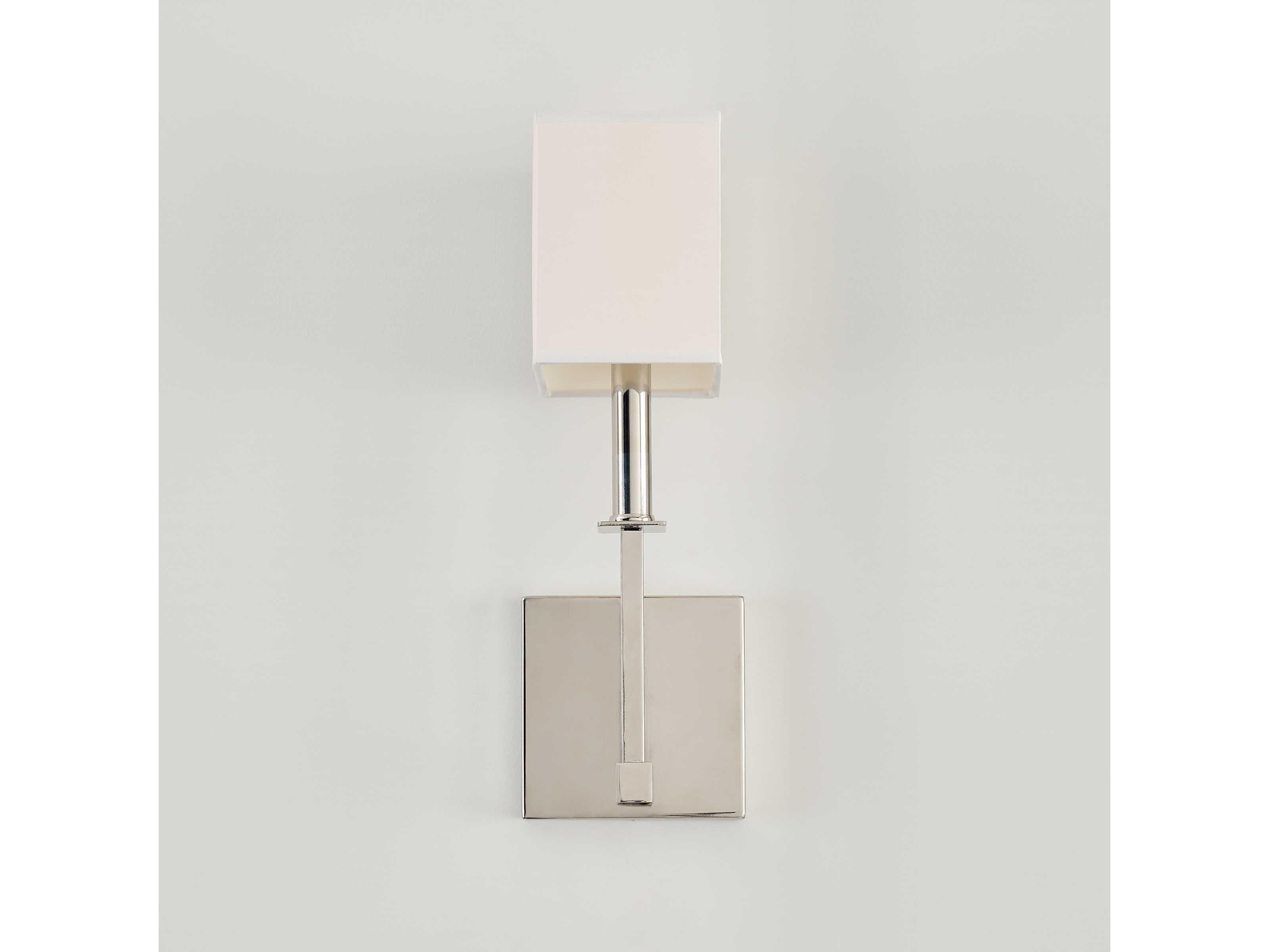Visual Comfort Studio Quinn 1-Light Polished Nickel Wall Sconce