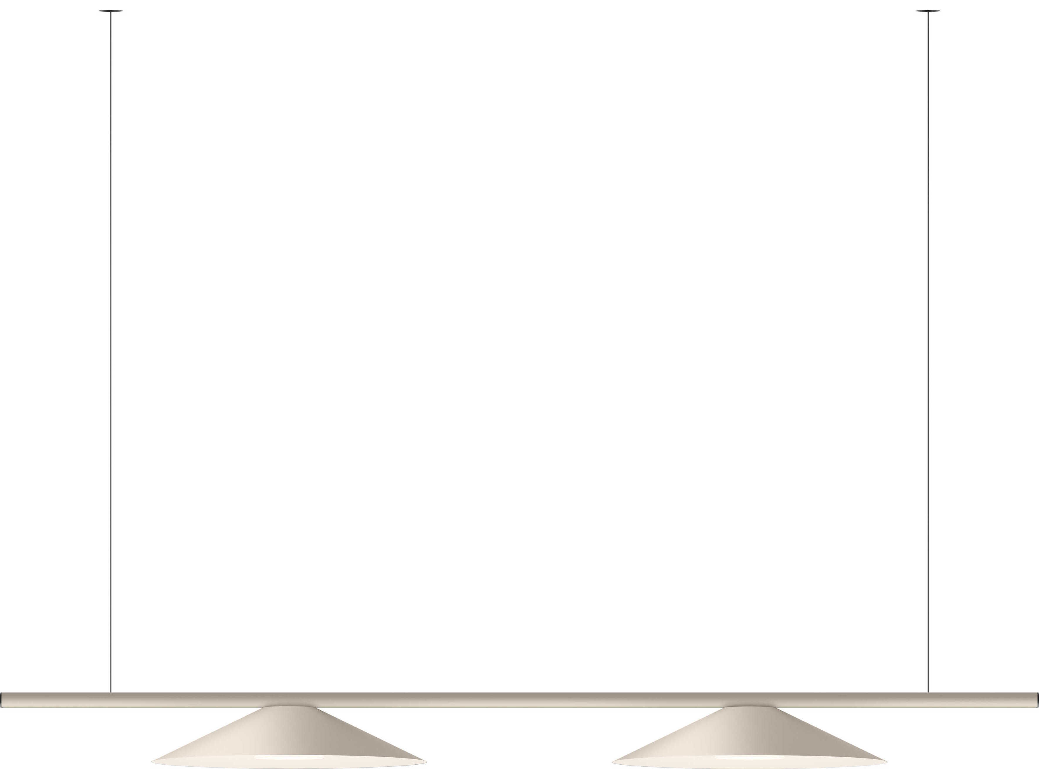 Vibia Circus Solo 2-Light White Linear Island Pendant