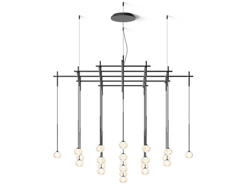 Vibia Algorithm 25-Light Graphite Gray Linear Pendant