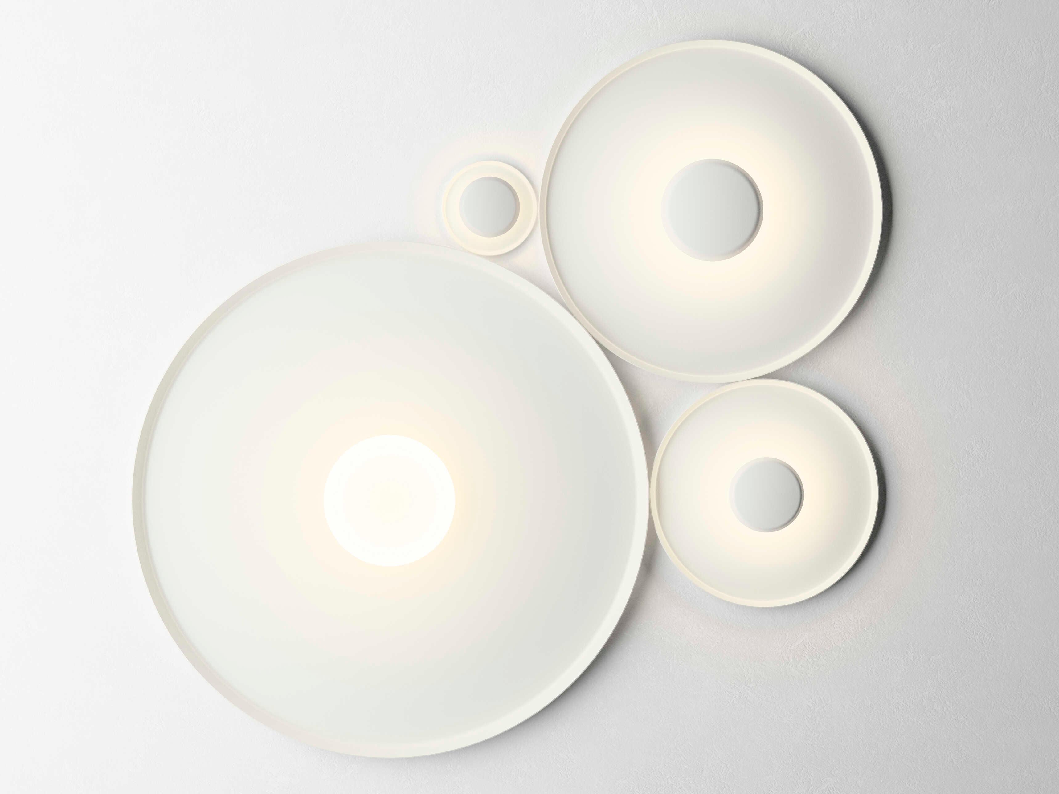 Vibia Top 3-Light White Wall Sconce