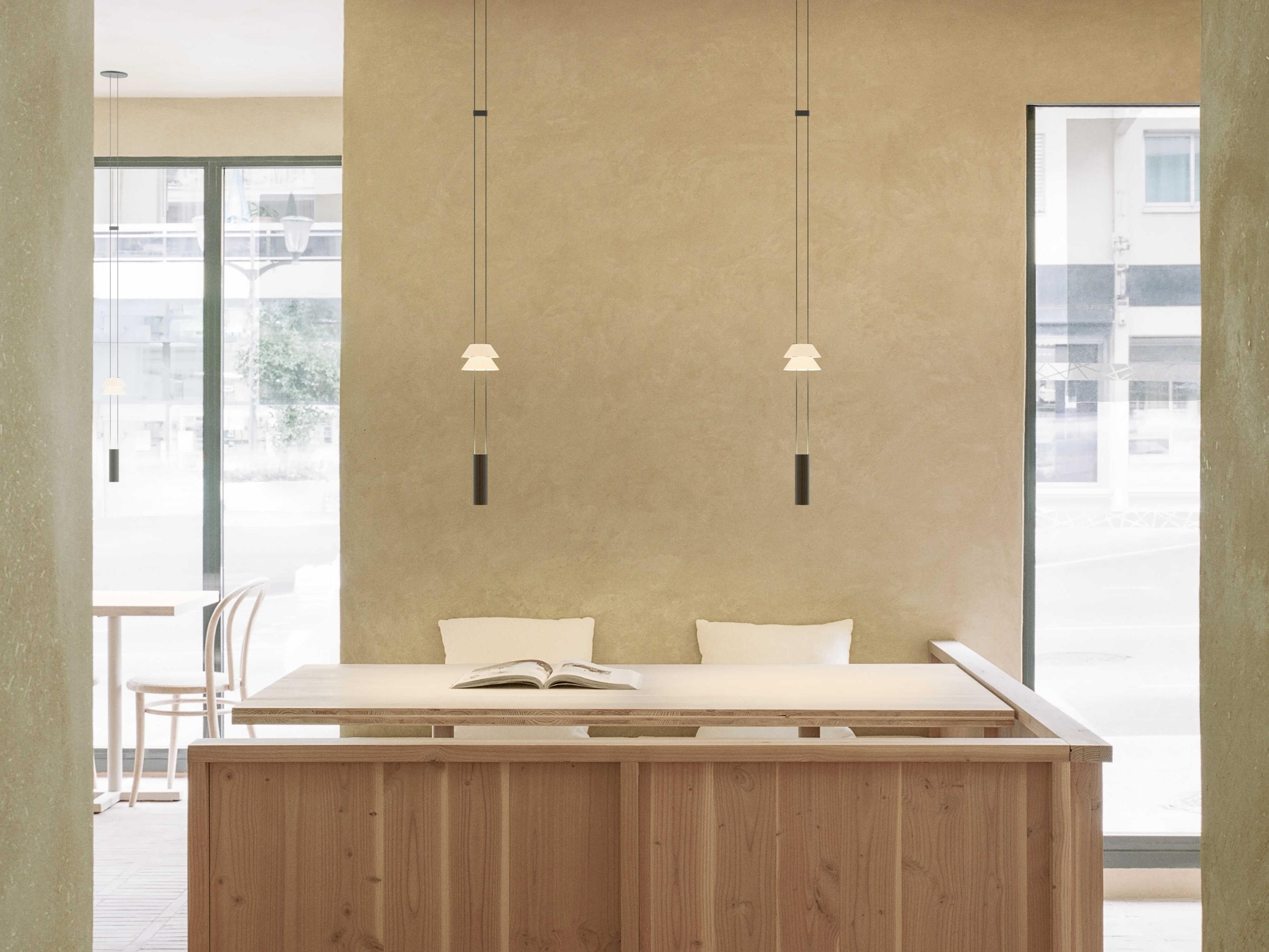 Vibia Flamingo 2-Light Black Cylinder Mini Pendant