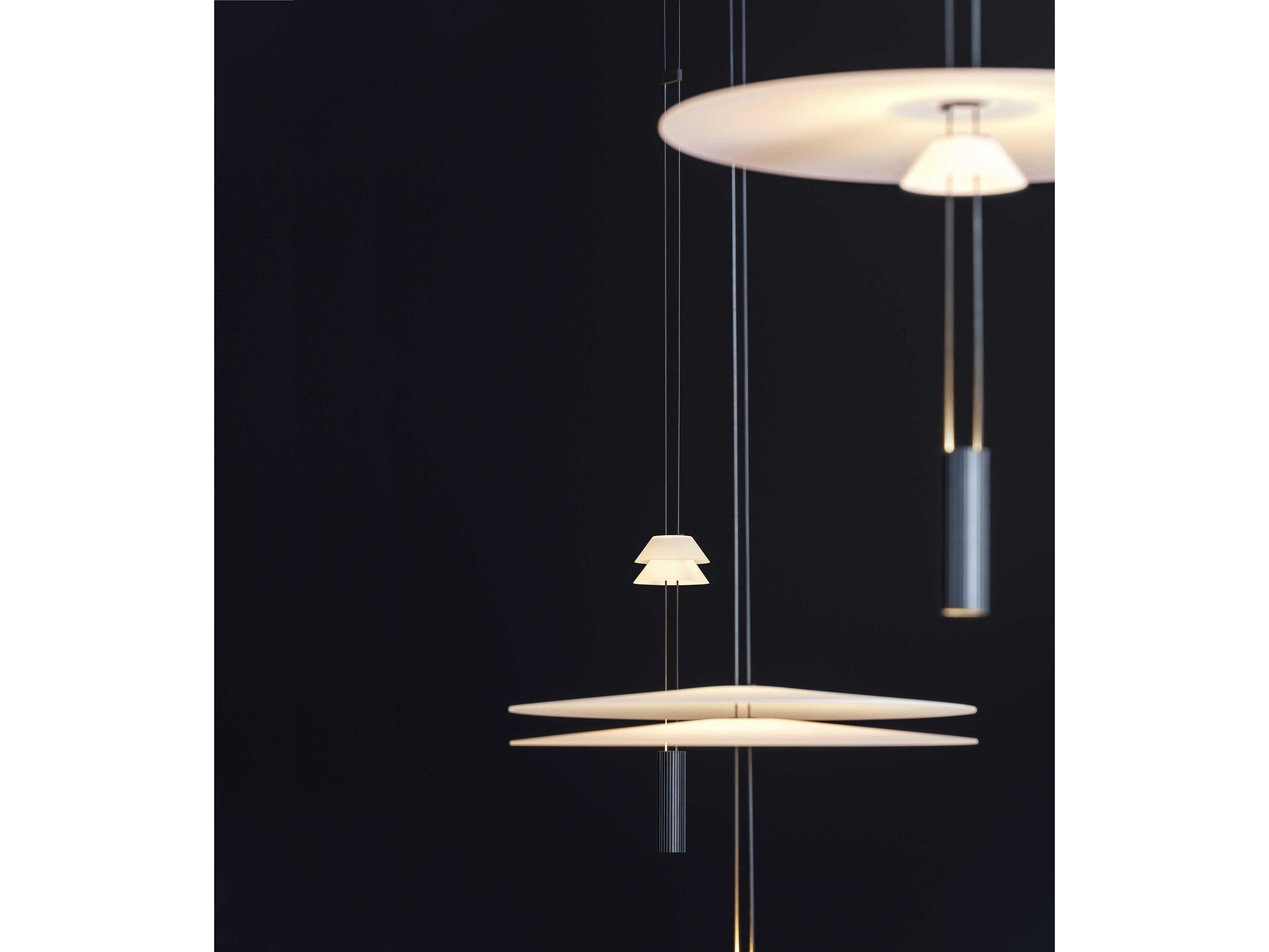 Vibia Flamingo 2-Light Black Cylinder Mini Pendant