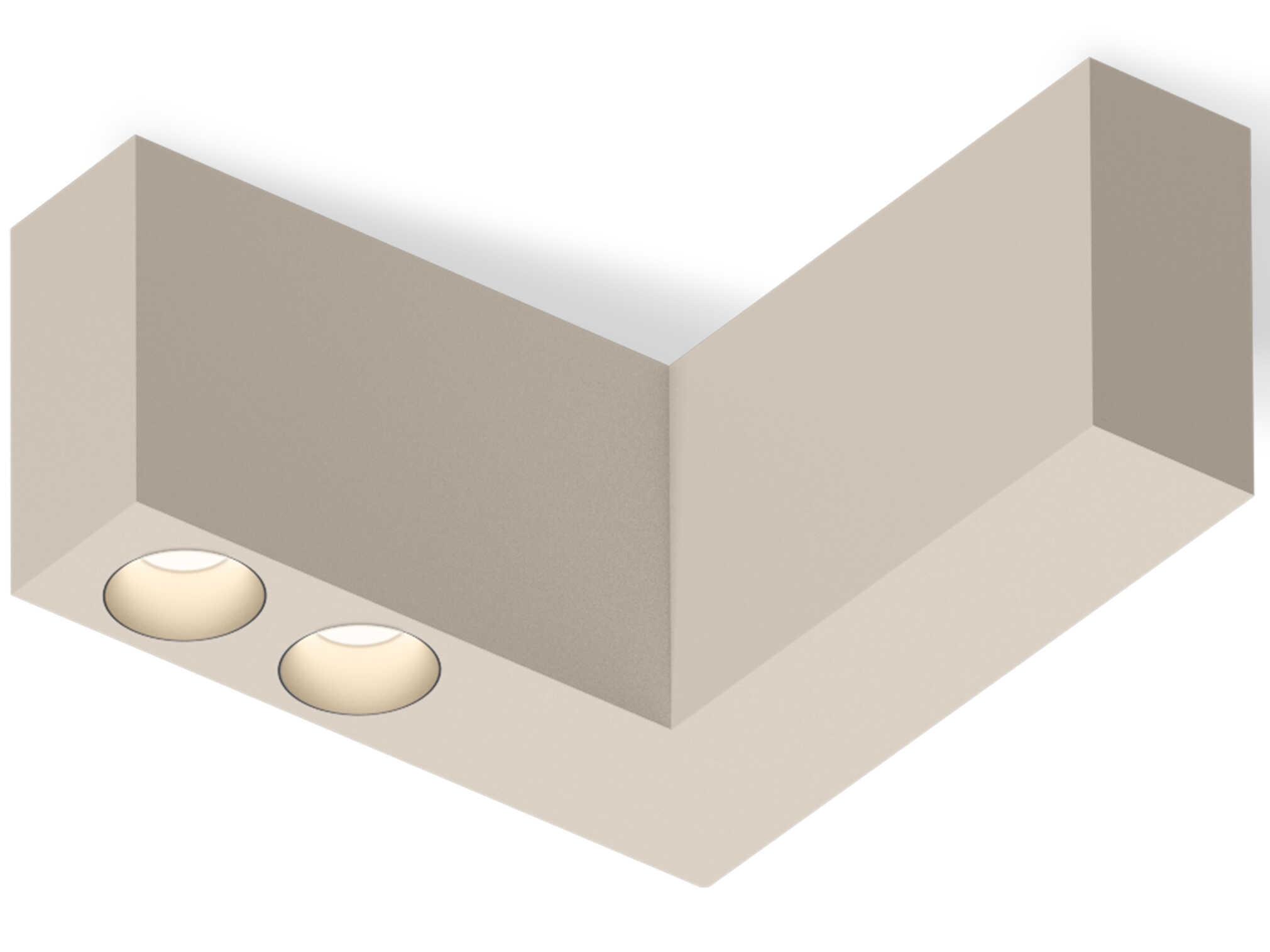 Vibia Offset 2-Light Off White Geometric Linear Flush Mount