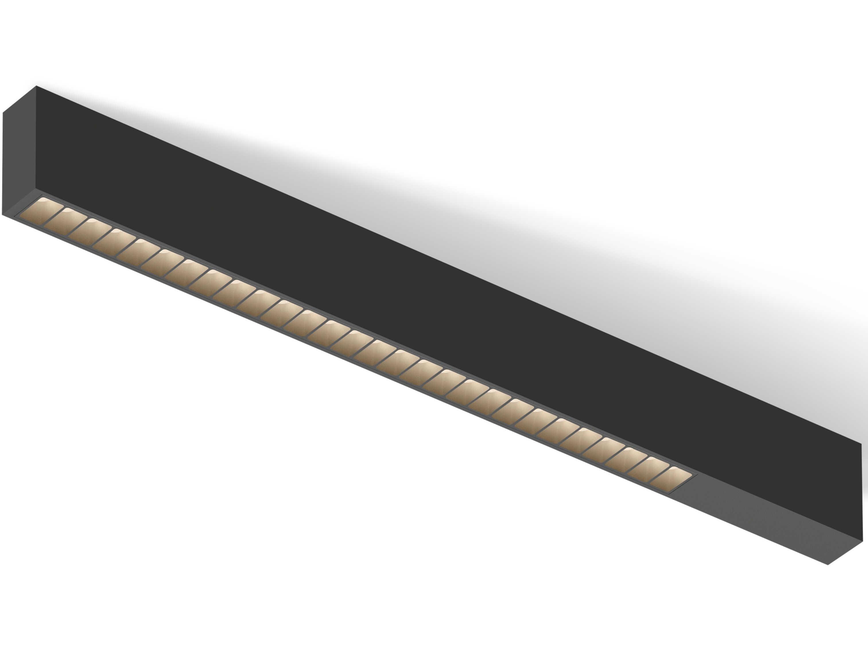 Vibia Offset 1-Light Black Linear Flush Mount