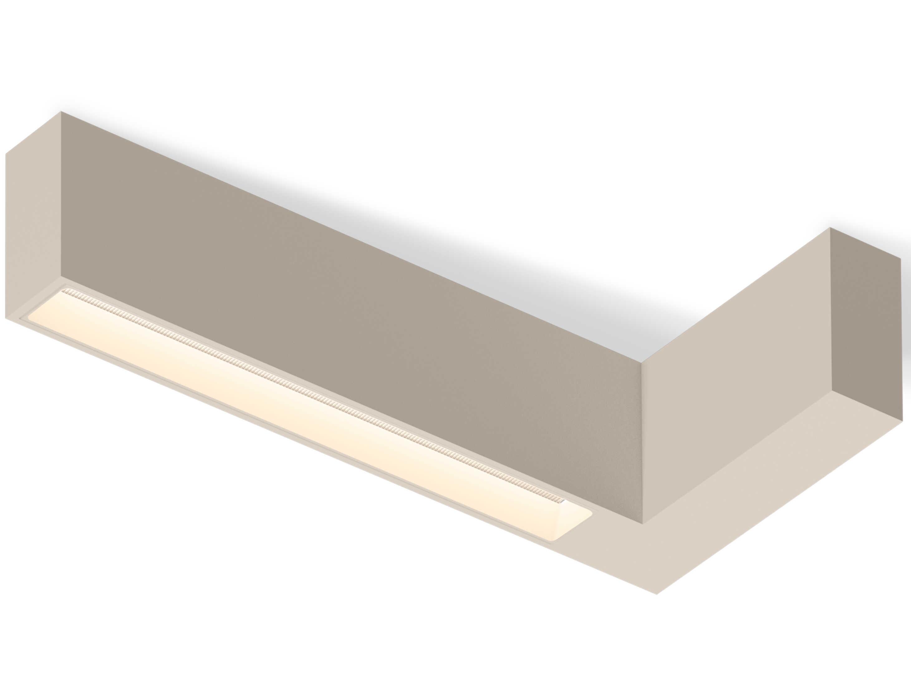 Vibia Offset 1-Light Off White Geometric Linear Flush Mount