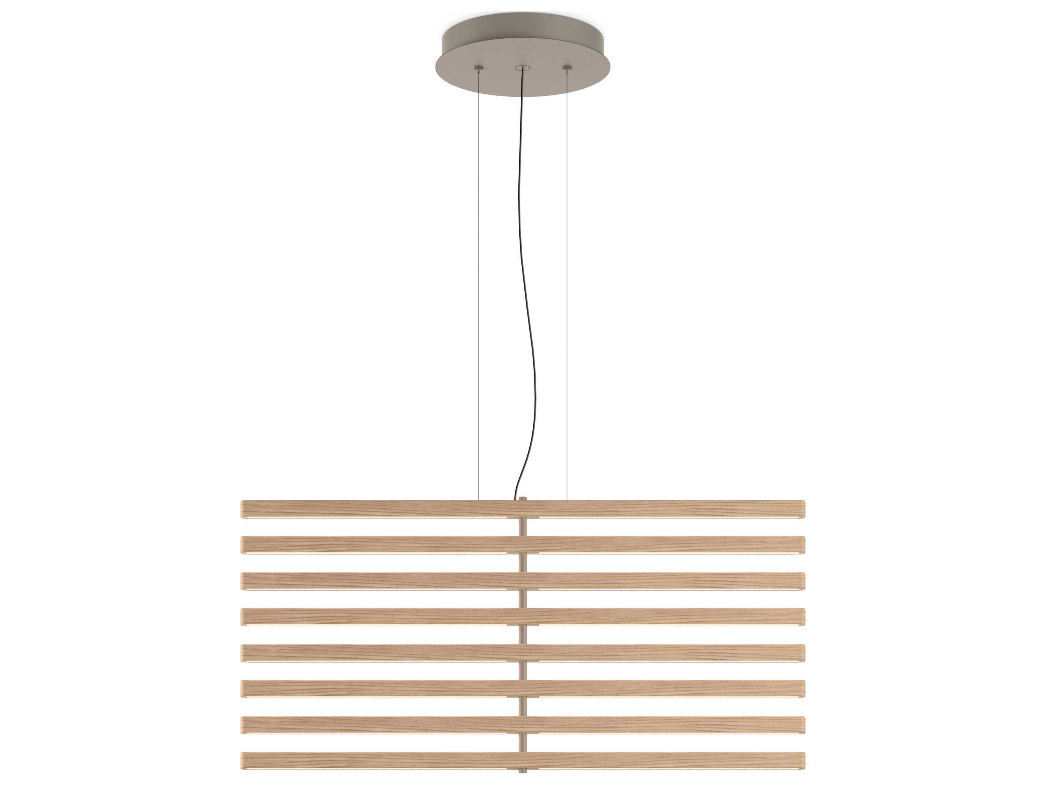 Vibia Rhythm 8-Light White Oak Bronze Linear Pendant