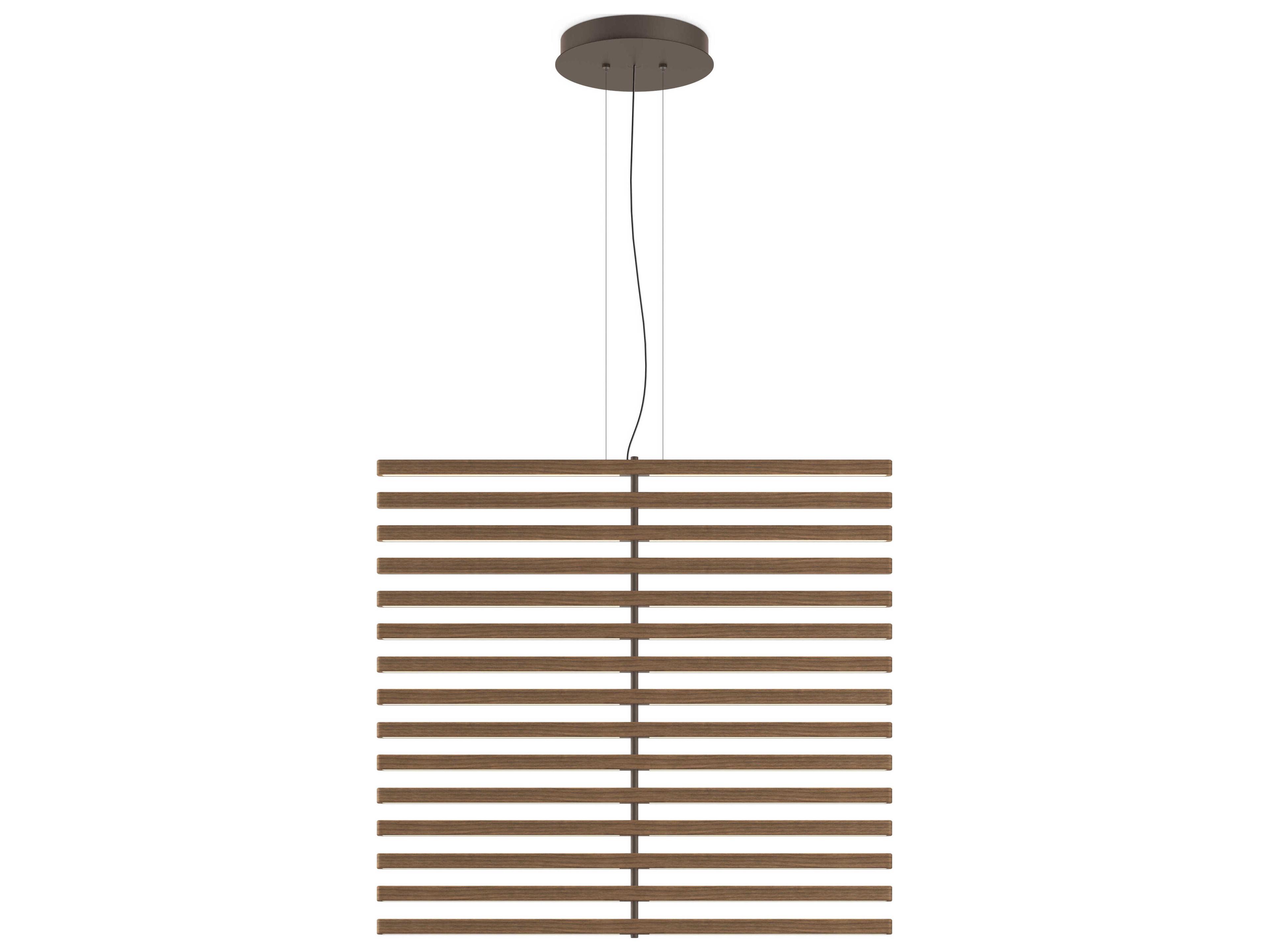 Vibia Rhythm 15-Light American Walnut Bronze Linear Pendant