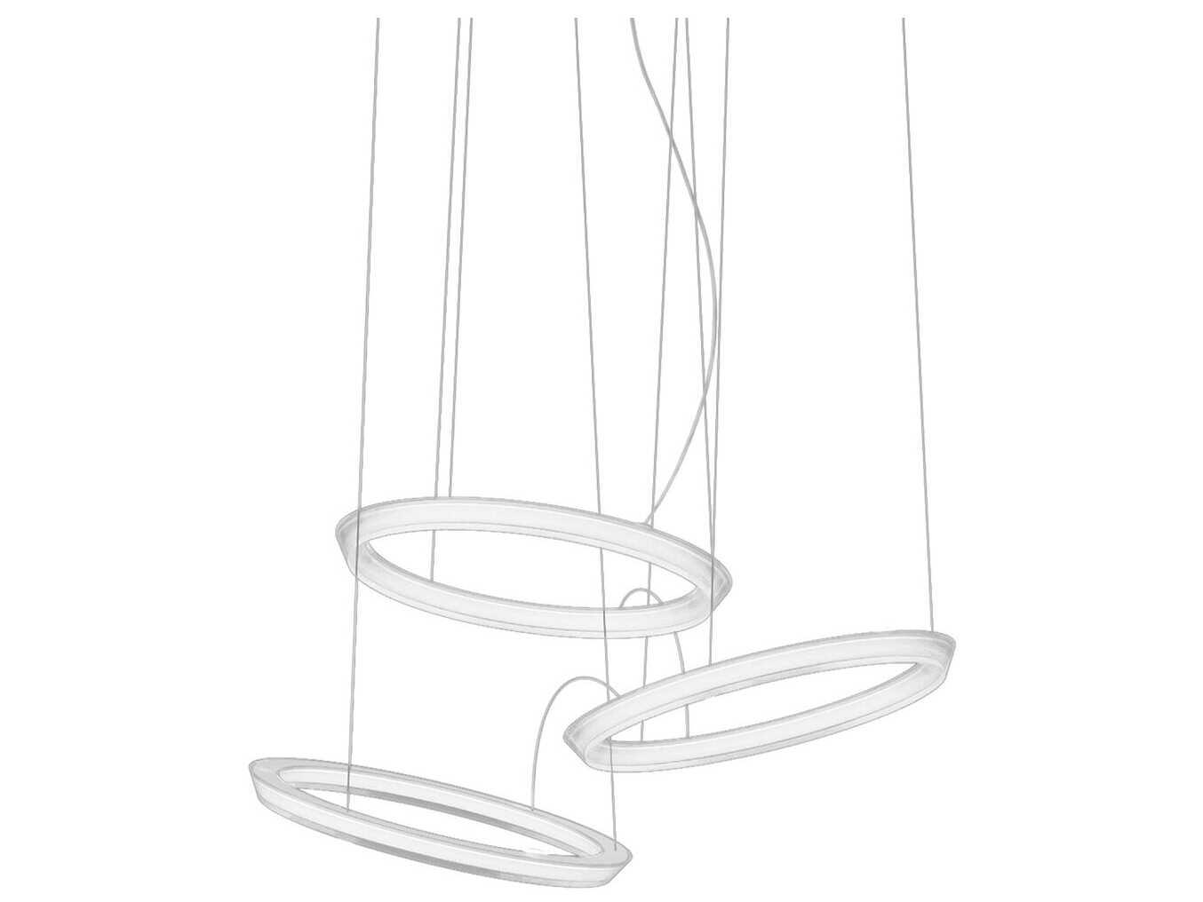 Vibia Halo Circular 3-Light White Round Pendant