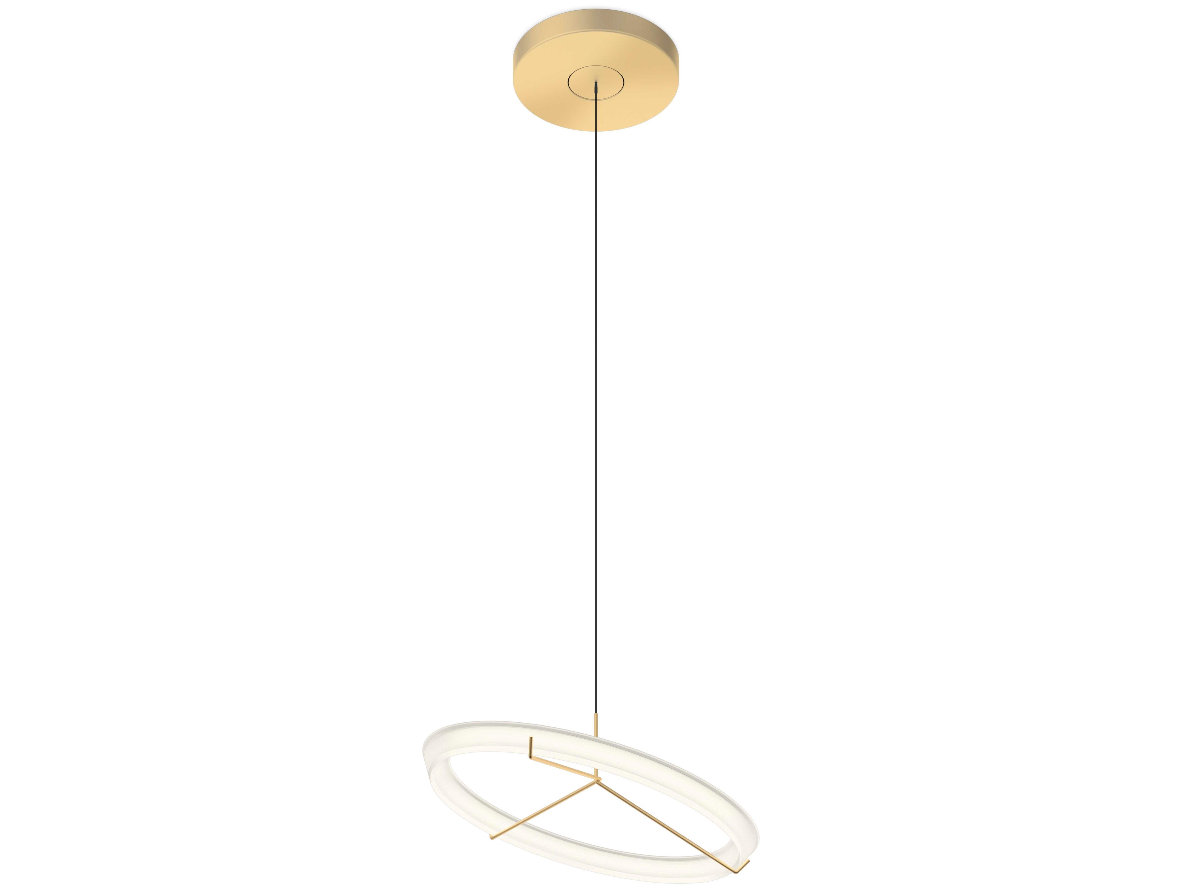 Vibia Halo Jewel 1-Light Gold Round Pendant