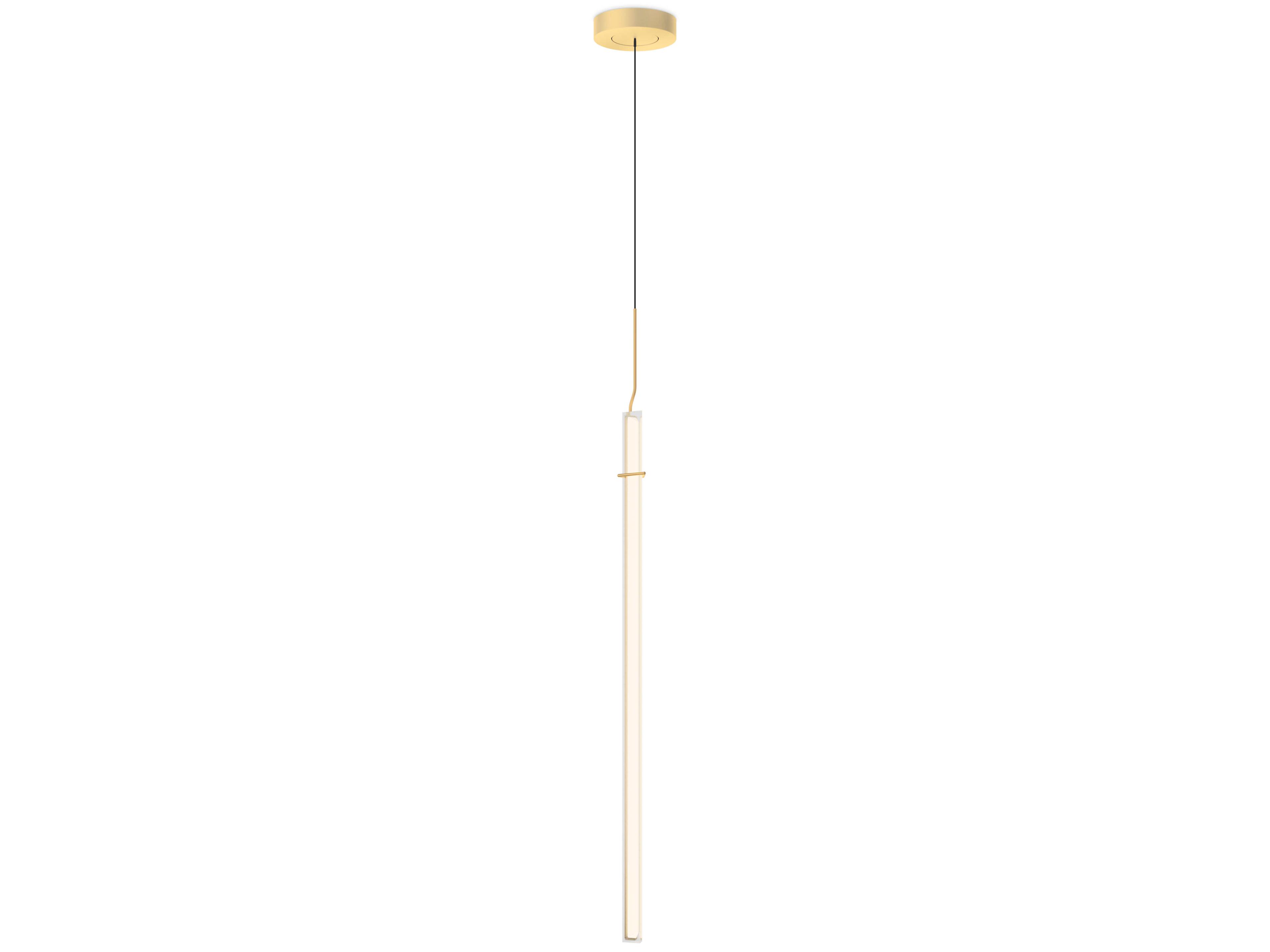 Vibia Halo Jewel 1-Light Gold Linear Mini Pendant