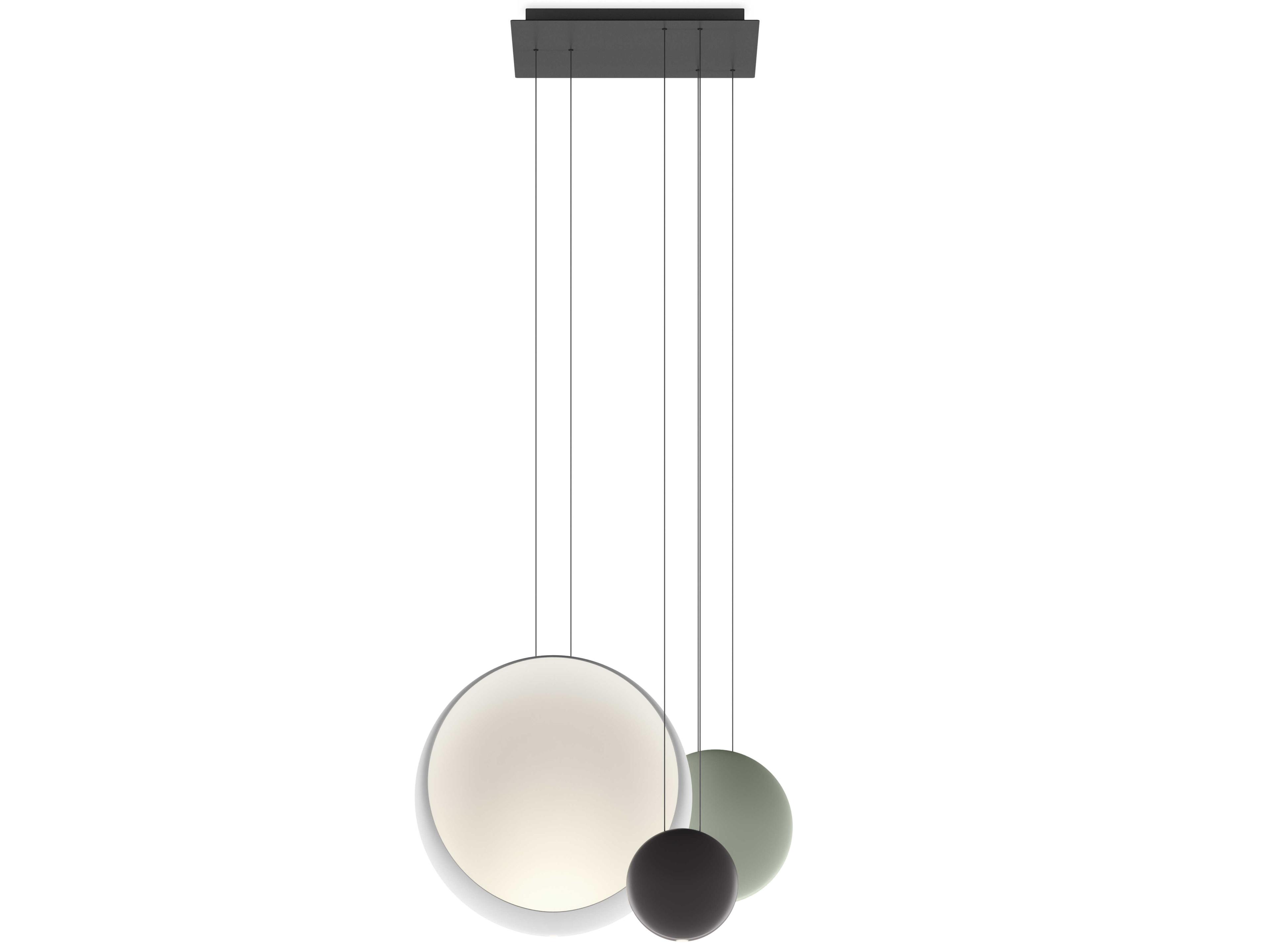 Vibia Cosmos 4-Light Green White Round Pendant