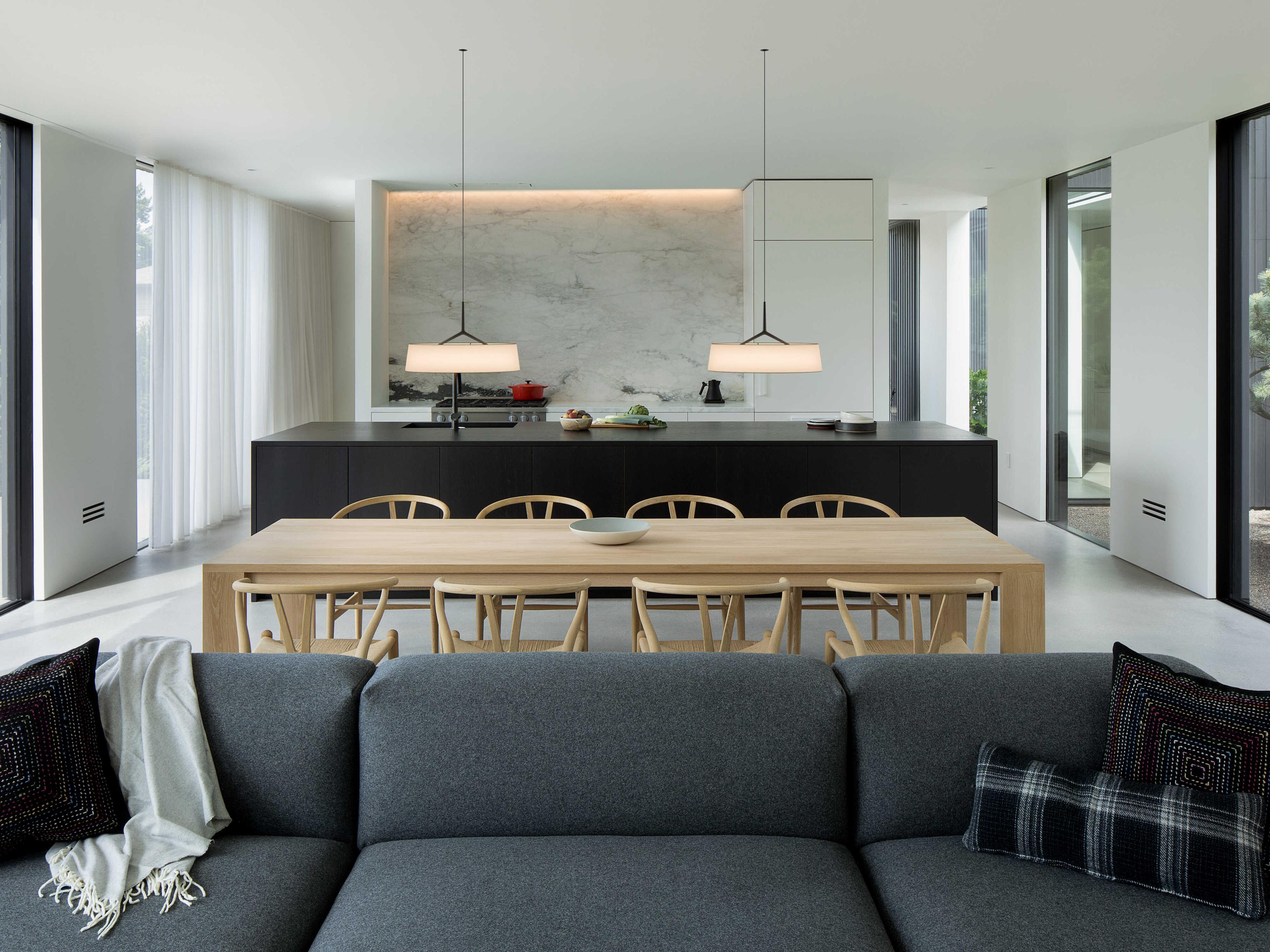 Vibia Dama 1-Light Black Drum Pendant