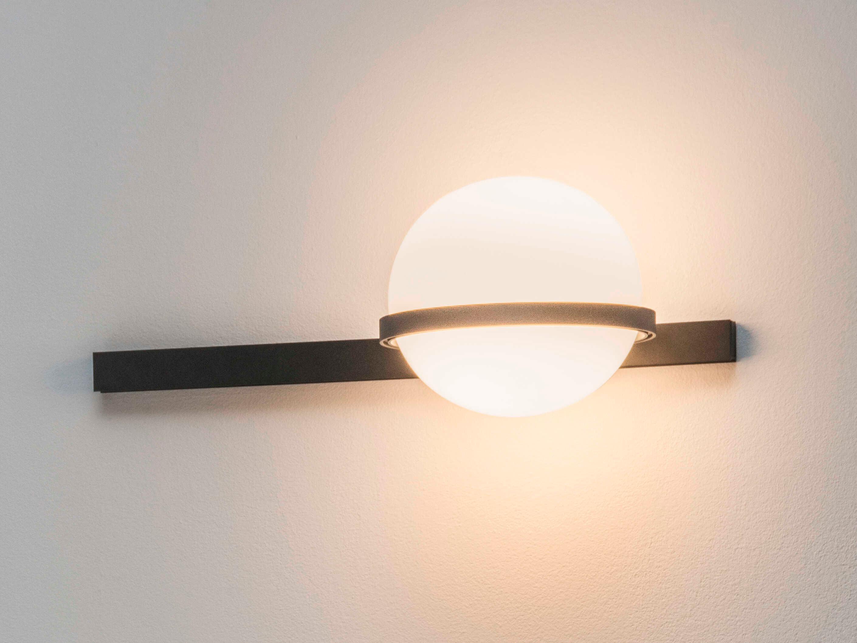 Vibia Palma 2-Light Graphite Gray Glass LED Wall Sconce