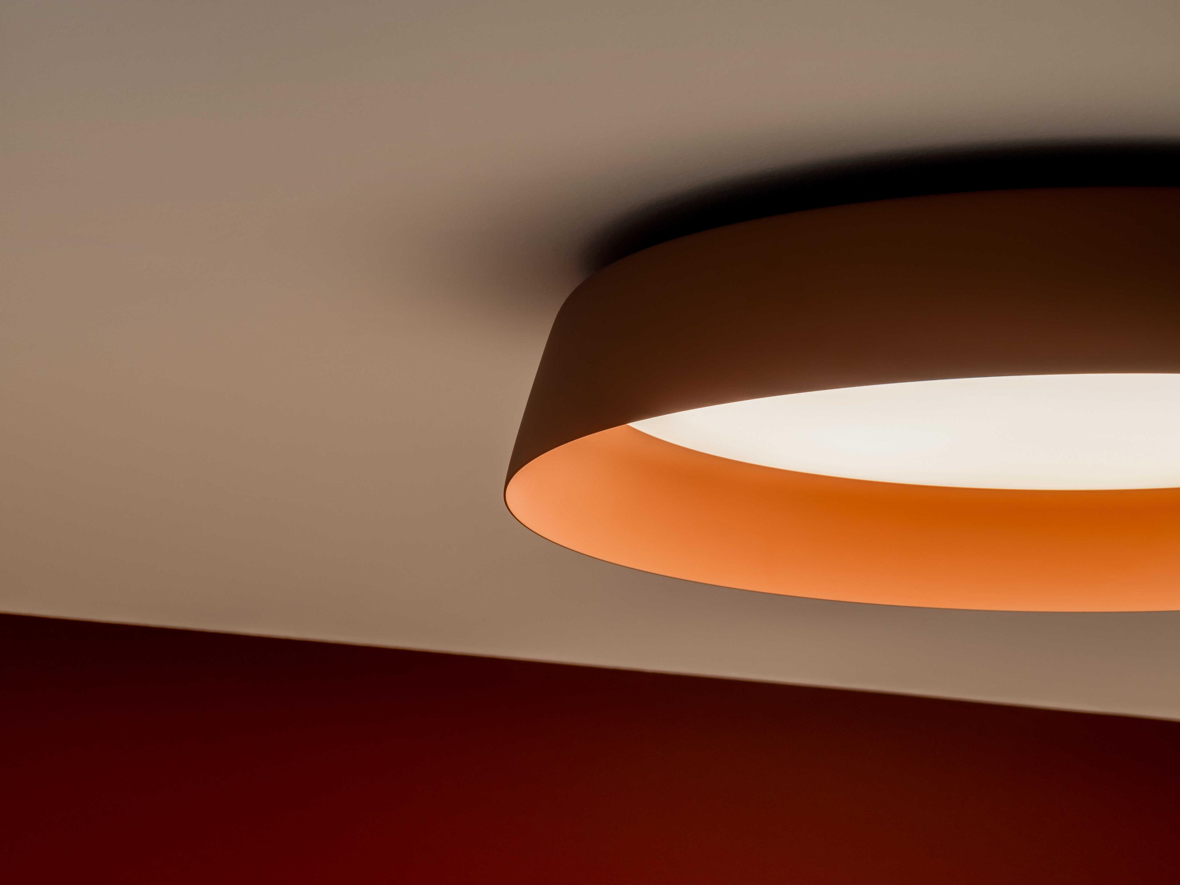 Vibia Bigger 1-Light Terra Red Round Flush Mount