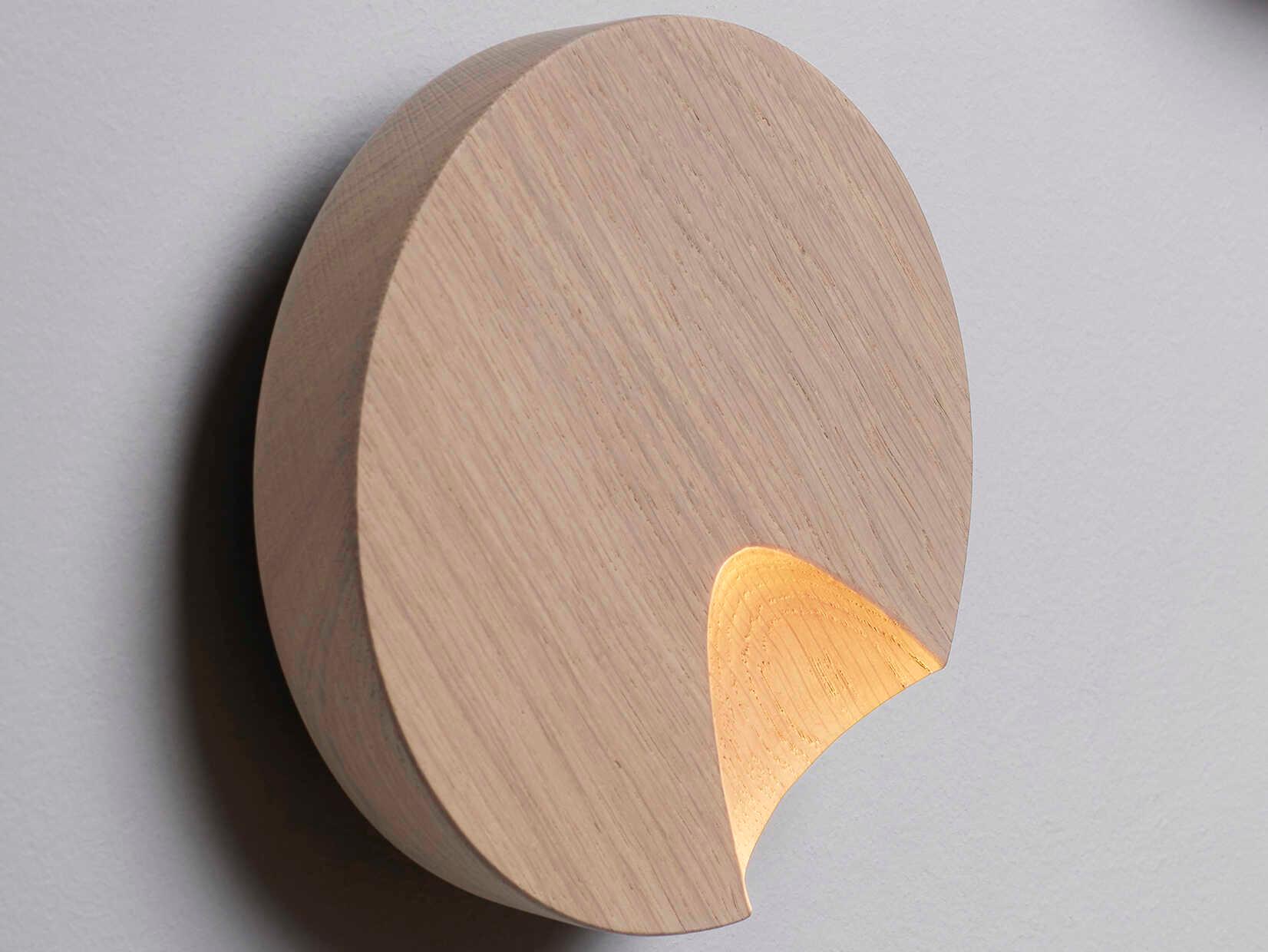 Vibia Dots 1-Light White Oak Brown Wall Sconce
