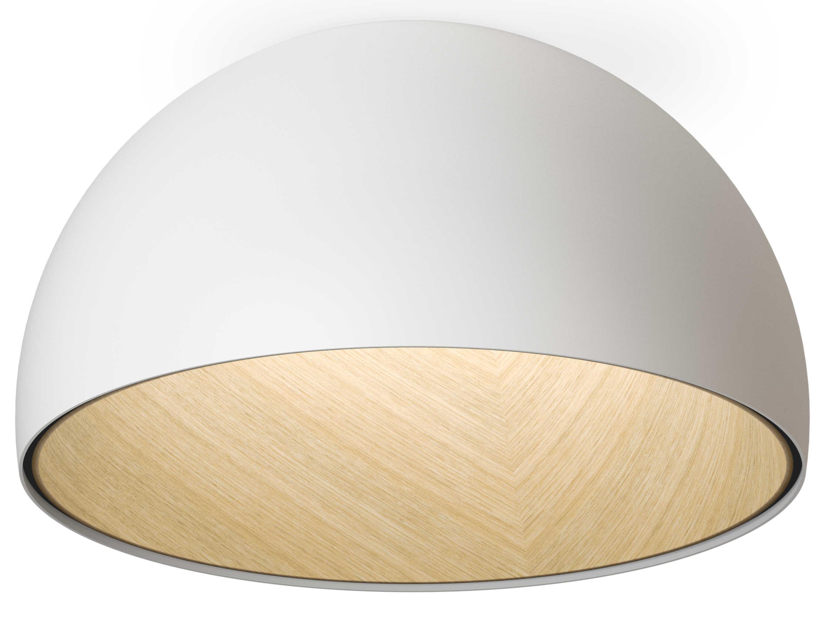 Vibia Duo 1-Light White Dome Flush Mount