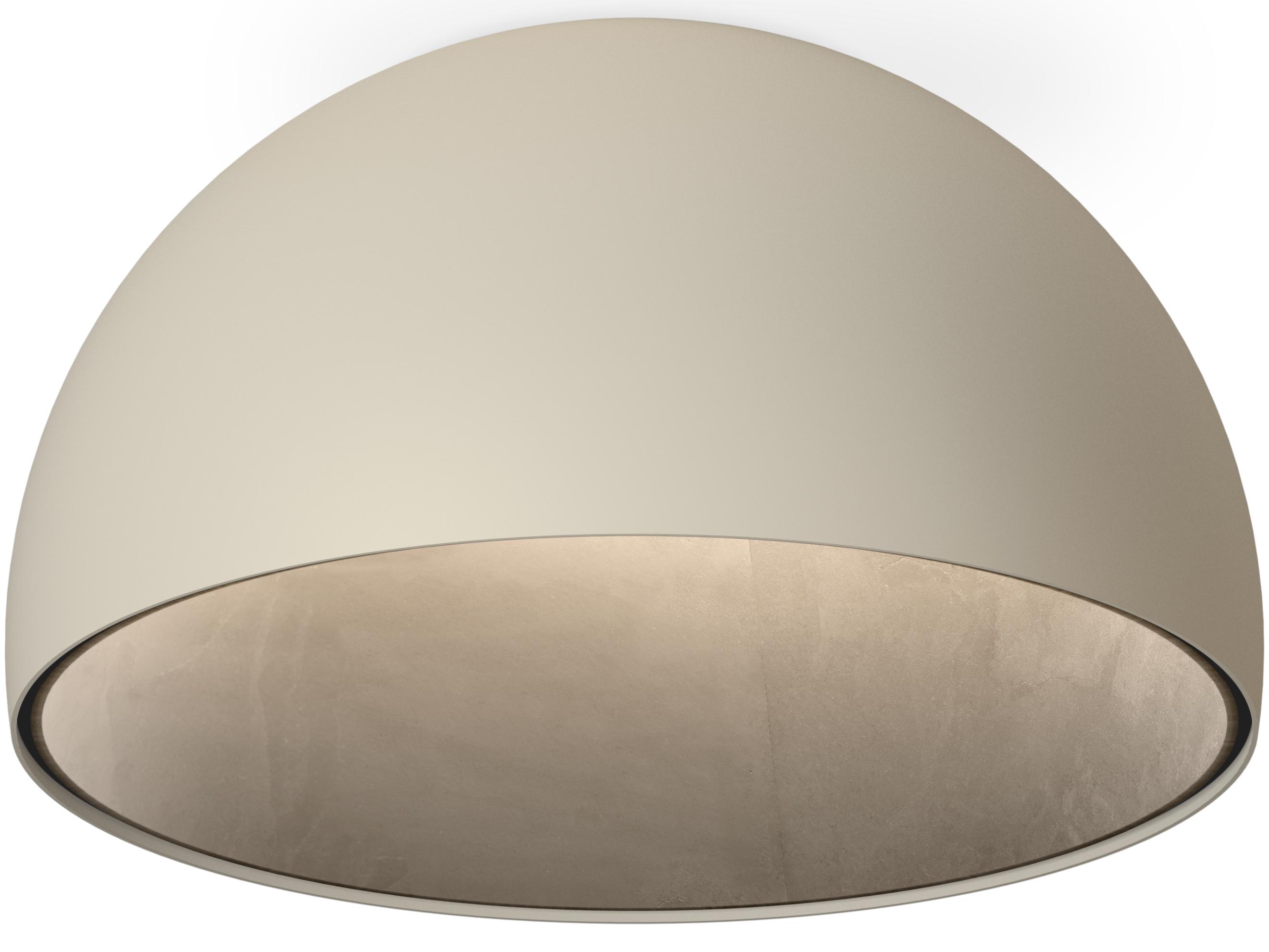 Vibia Duo Petra 1-Light Cream Gray Dome Flush Mount