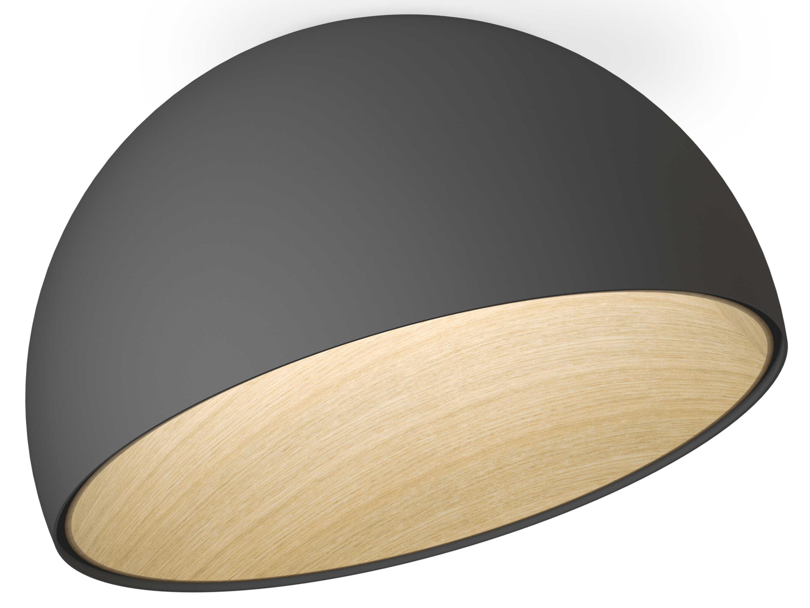 Vibia Duo 1-Light Graphite Gray Dome Flush Mount
