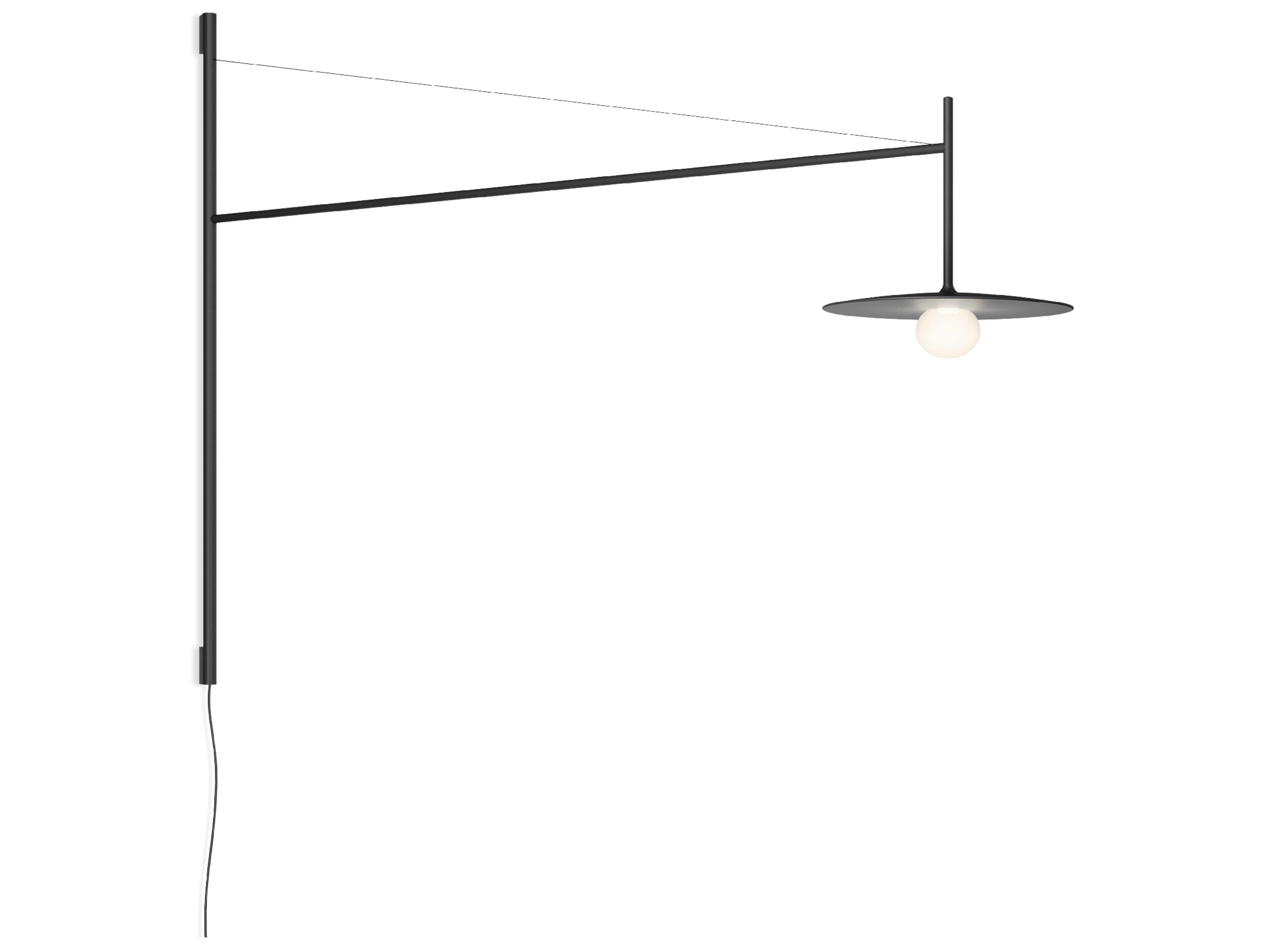 Vibia Tempo 1-Light Graphite Gray Swing Wall Sconce