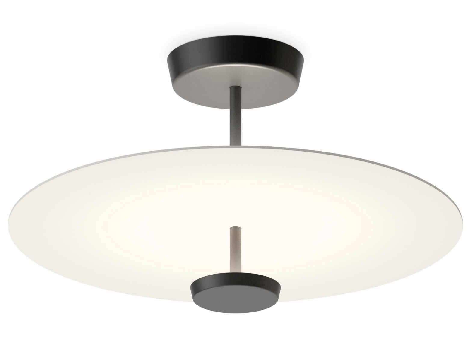 Vibia Flat 2-Light White Round Semi Flush Mount