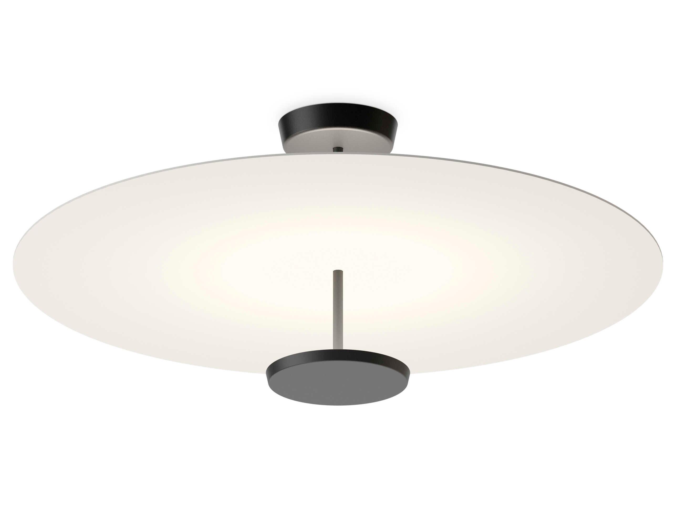 Vibia Flat 2-Light White Round Semi Flush Mount