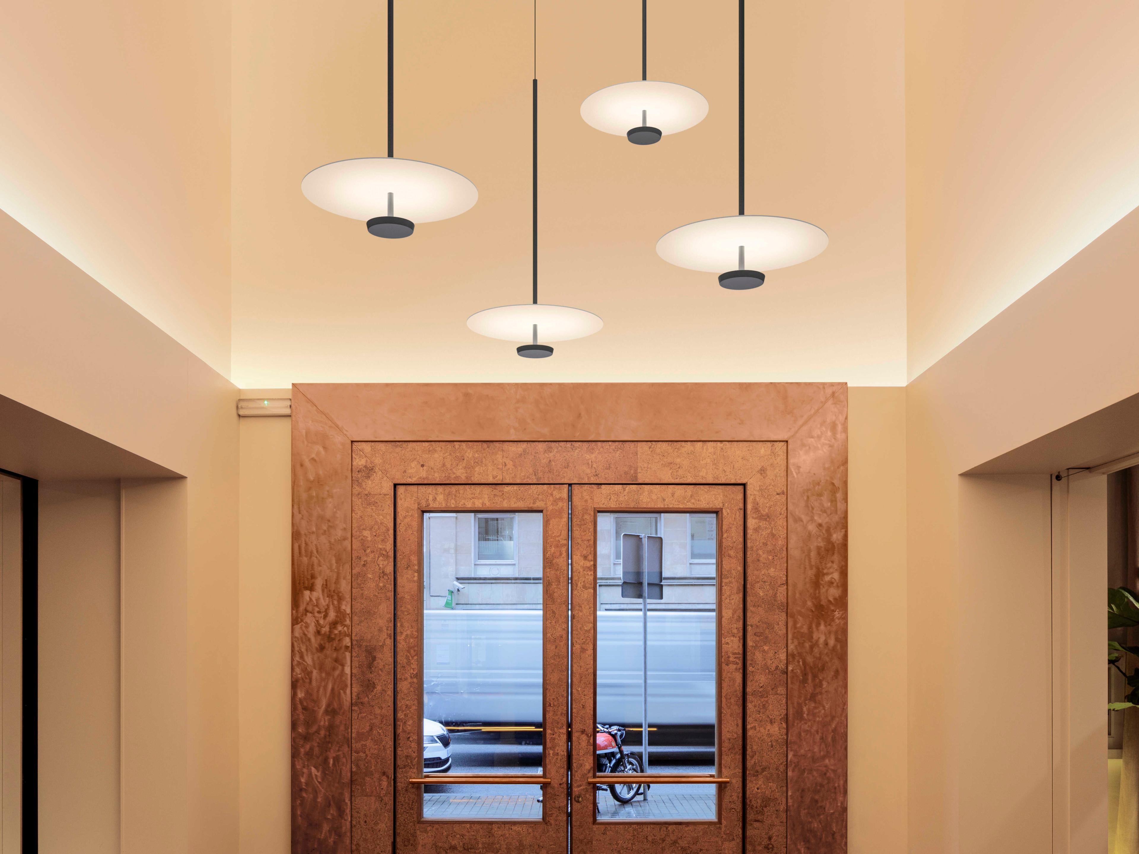 Vibia Flat 1-Light Terra Red Round Pendant