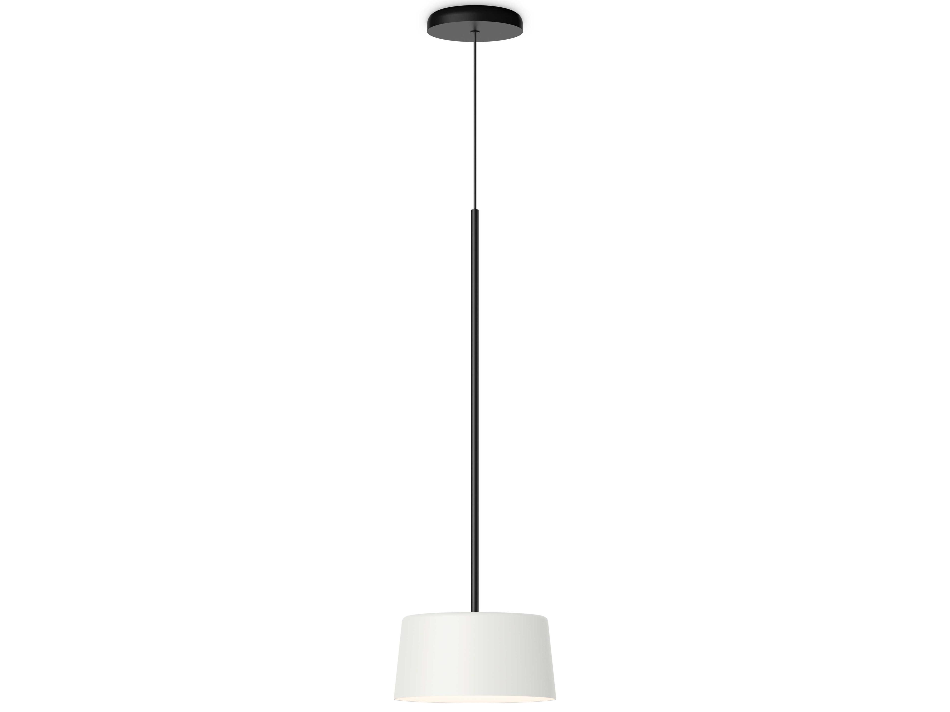 Vibia Tube 1-Light White Drum Mini Pendant