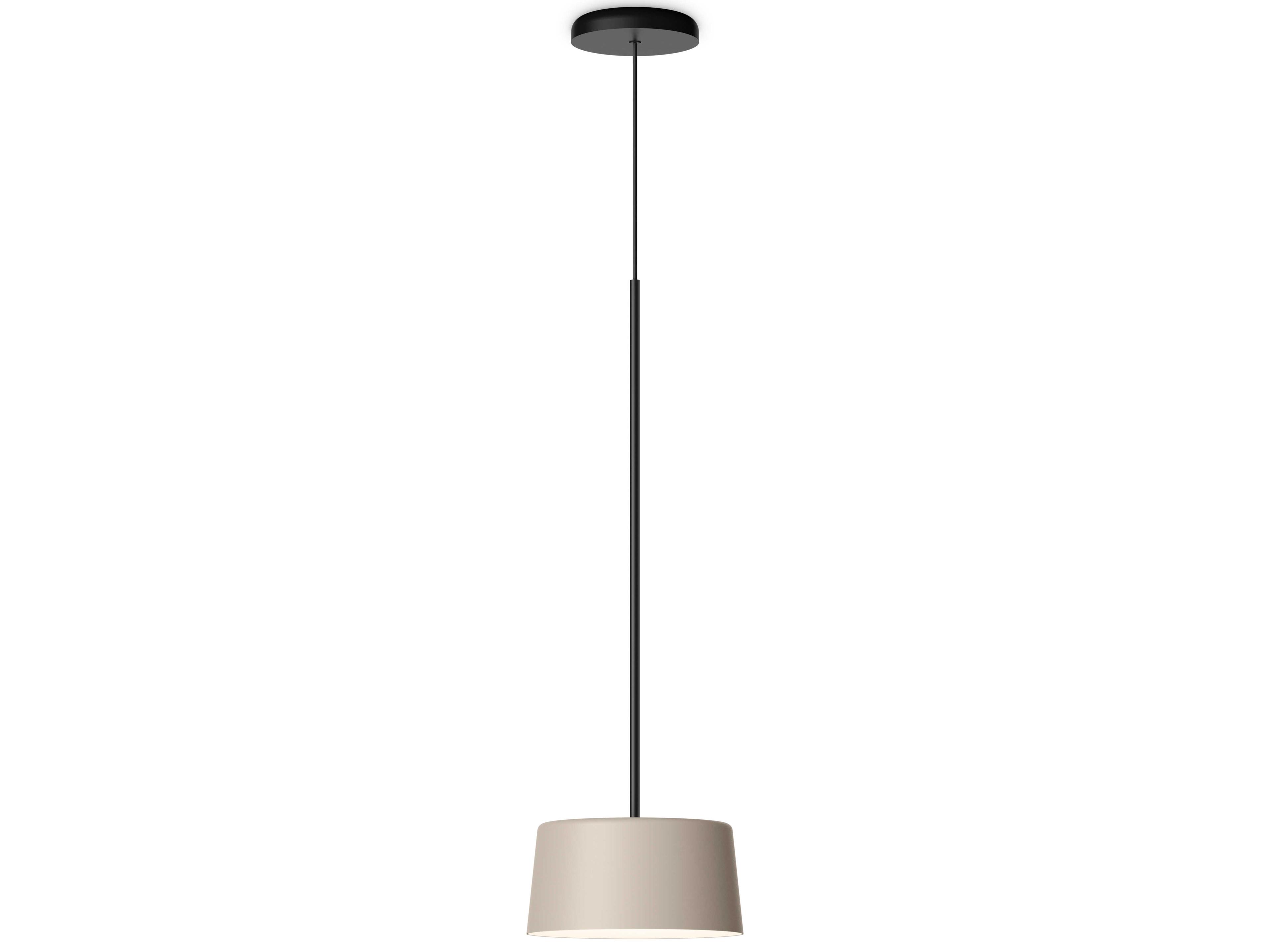 Vibia Tube 1-Light Off White Drum Mini Pendant
